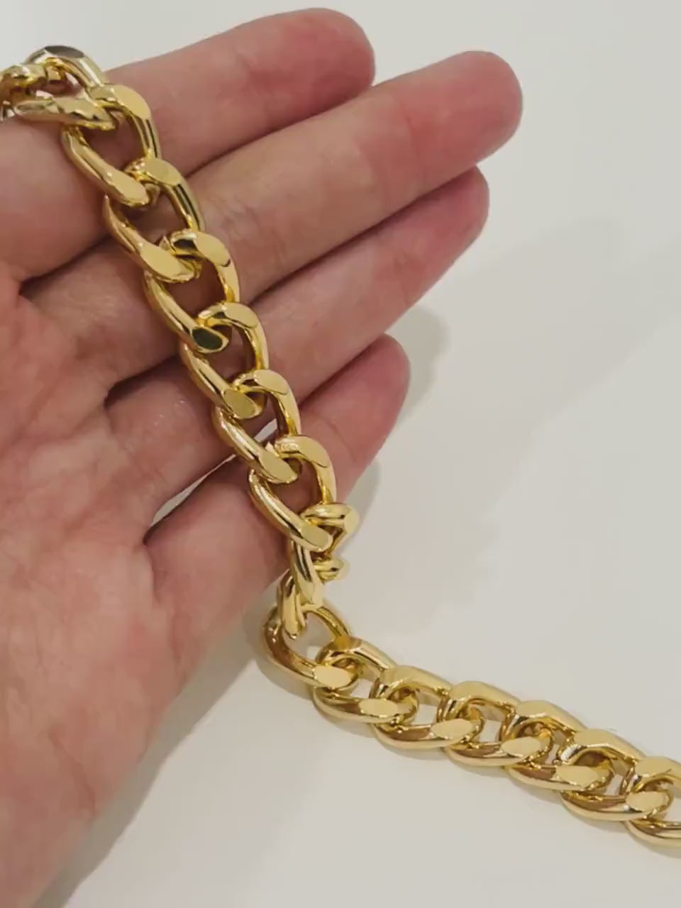 Gold Filled Curb Chain Bracelet, Gold Layering Bracelet, Gold Chain Bracelet, Curb Chain Bracelet 18kt, Chunky Chain Bracelet, Gift for Her