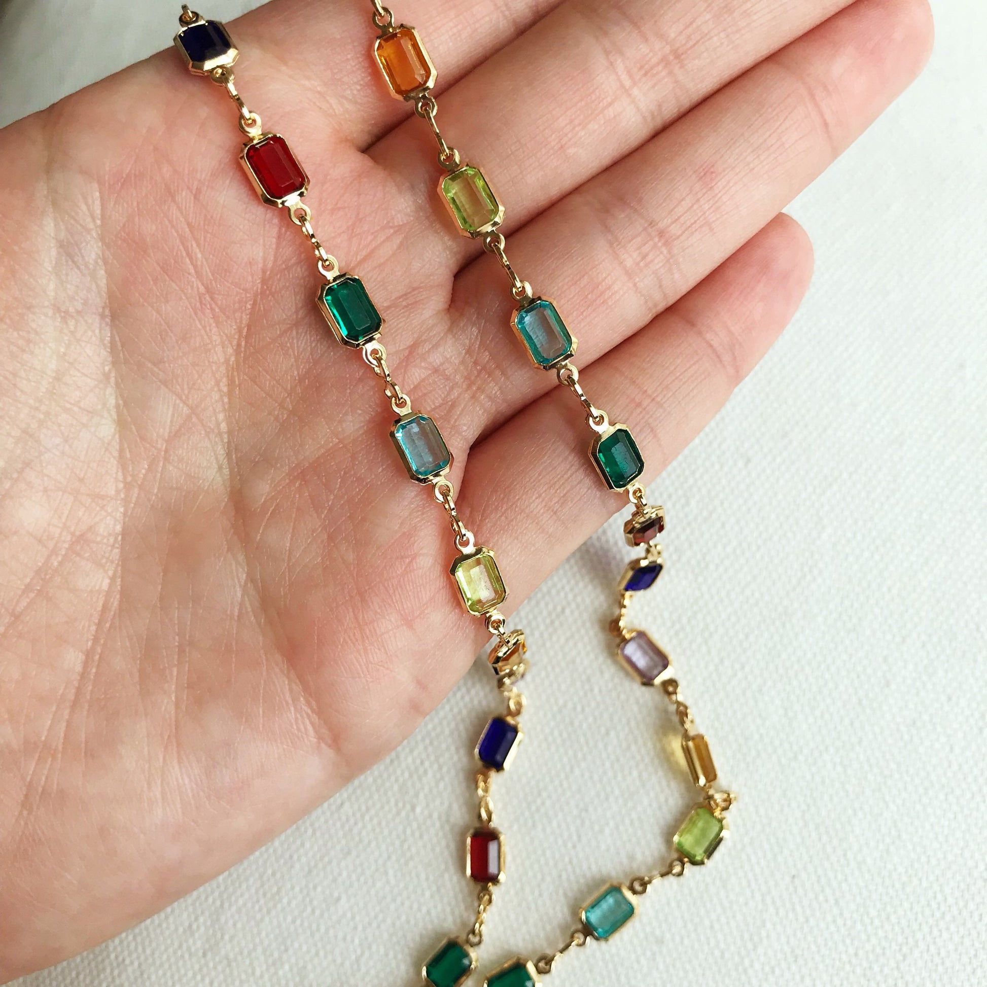 Gold Filled Necklace Gold Necklace Colorful Necklace Stone Necklace Gemstone Necklace Crystal Necklace Dainty Necklace Gift for her Gold