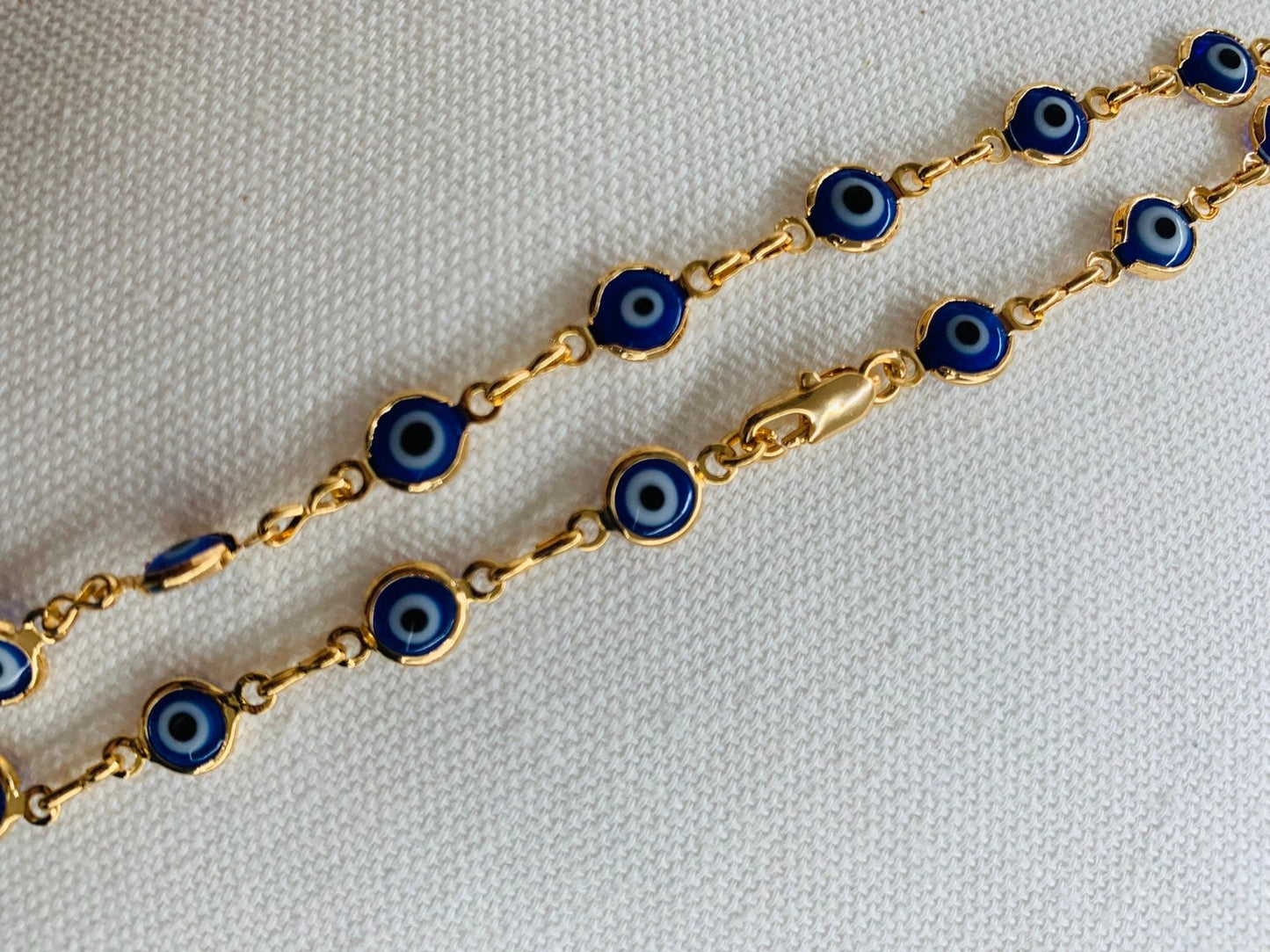 18kt Gold Filled Bracelet, Gold Bracelet, Bracelet, Dainty Chain Bracelet,Evil Eye Bracelet, Lucky Eye, Evil Eye Jewelry