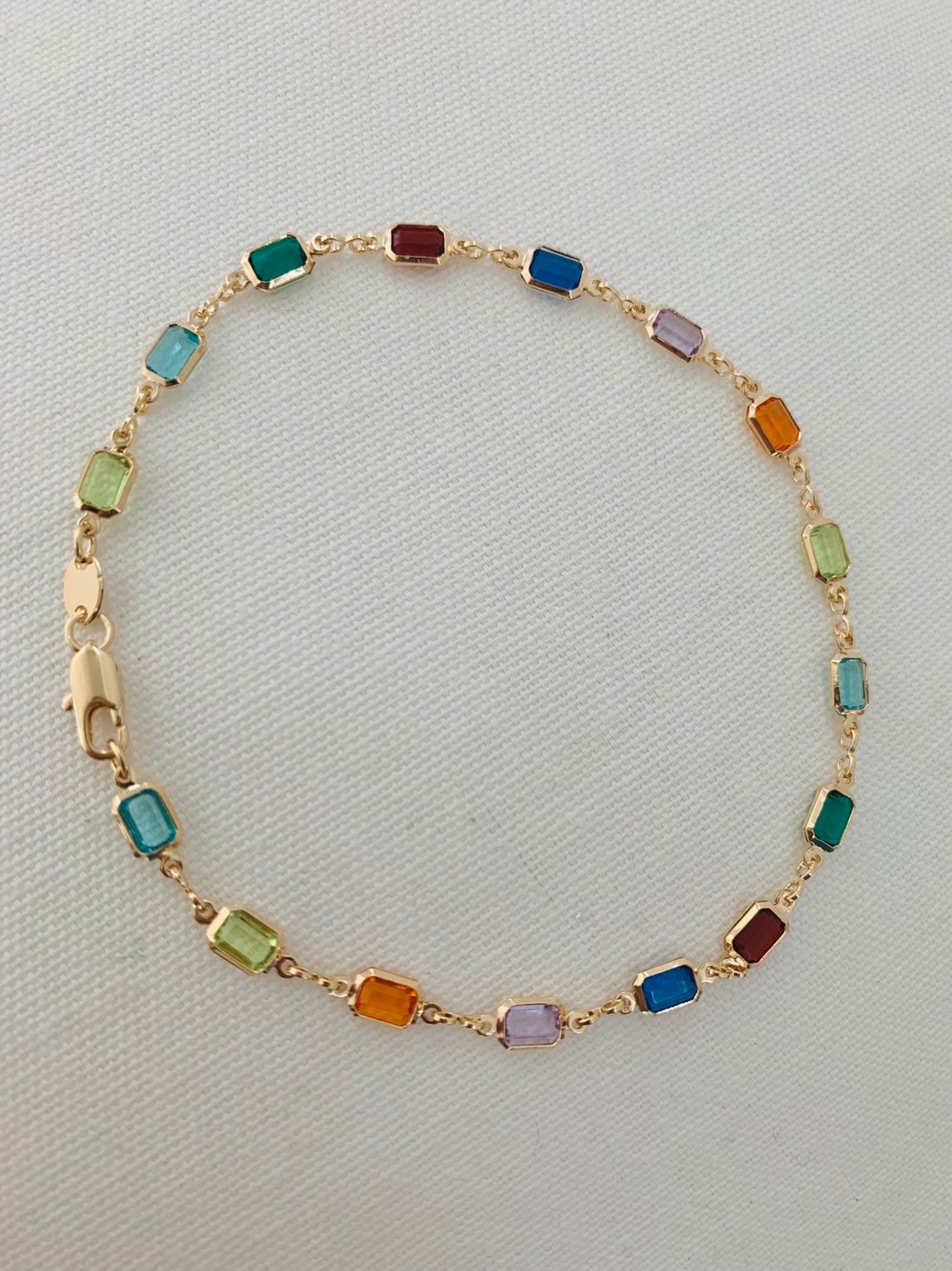 Gold Filled Gemstone Chain Anklet, Gold Layering Anklet, Gold Chain Anklet, Gemstone Anklet 18kt, Dainty Chain Bracelet, Anklets,Gold Anklet