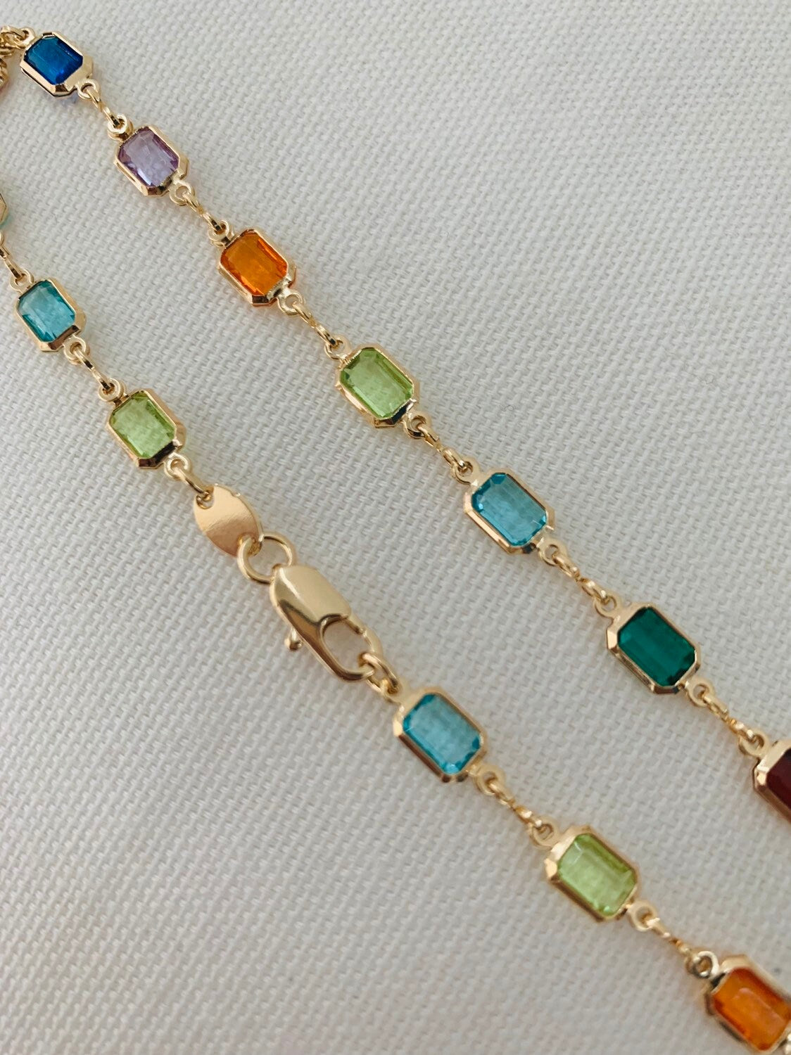 Gold Filled Gemstone Chain Anklet, Gold Layering Anklet, Gold Chain Anklet, Gemstone Anklet 18kt, Dainty Chain Bracelet, Anklets,Gold Anklet