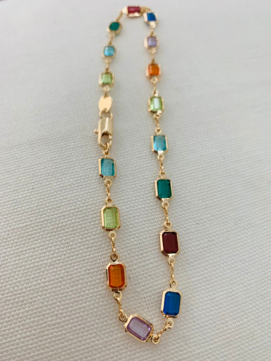 Gold Filled Gemstone Chain Anklet, Gold Layering Anklet, Gold Chain Anklet, Gemstone Anklet 18kt, Dainty Chain Bracelet, Anklets,Gold Anklet