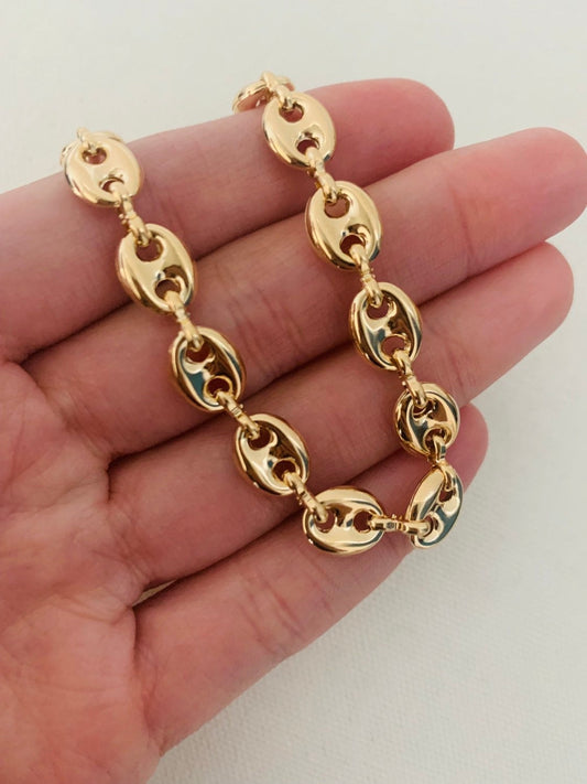 Gold Filled Men's Bracelet,Link Bracelet, Gold Bracelet, Bracelet,Bracelet for Men,Men's Jewelry, Men's Gold Filled Bracelet, Chain Bracelet