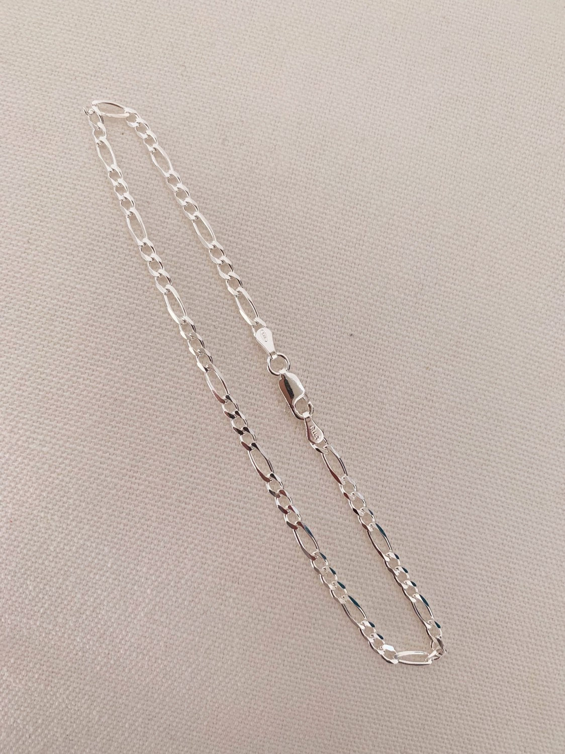 Silver Anklet, Sterling Silver Anklet, Figaro Chain Anklet, Silver Ankle Bracelet,Dainty Chain Anklet,Figaro Chain Ankle Bracelet,925 Silver