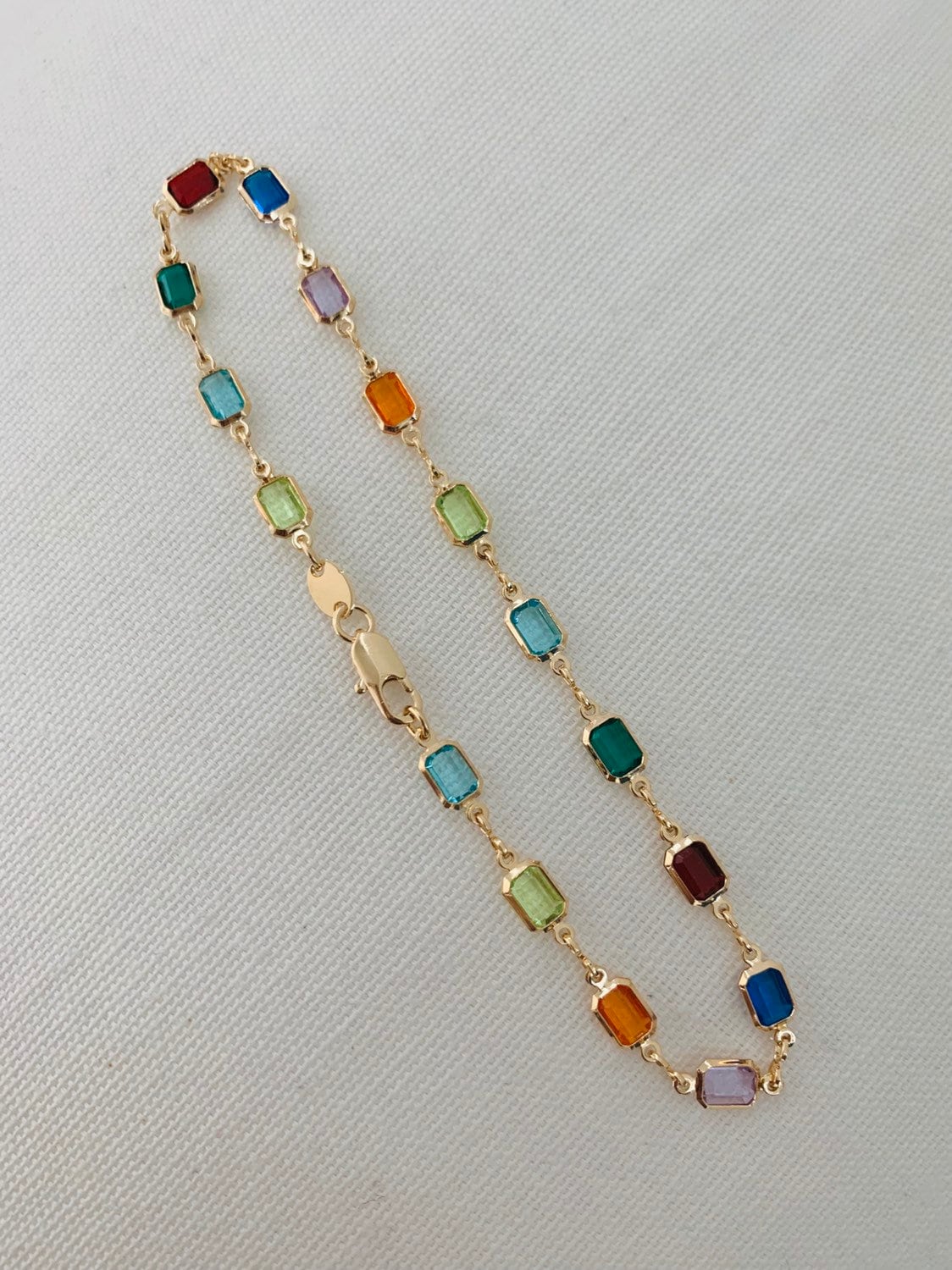 Gold Filled Gemstone Chain Anklet, Gold Layering Anklet, Gold Chain Anklet, Gemstone Anklet 18kt, Dainty Chain Bracelet, Anklets,Gold Anklet