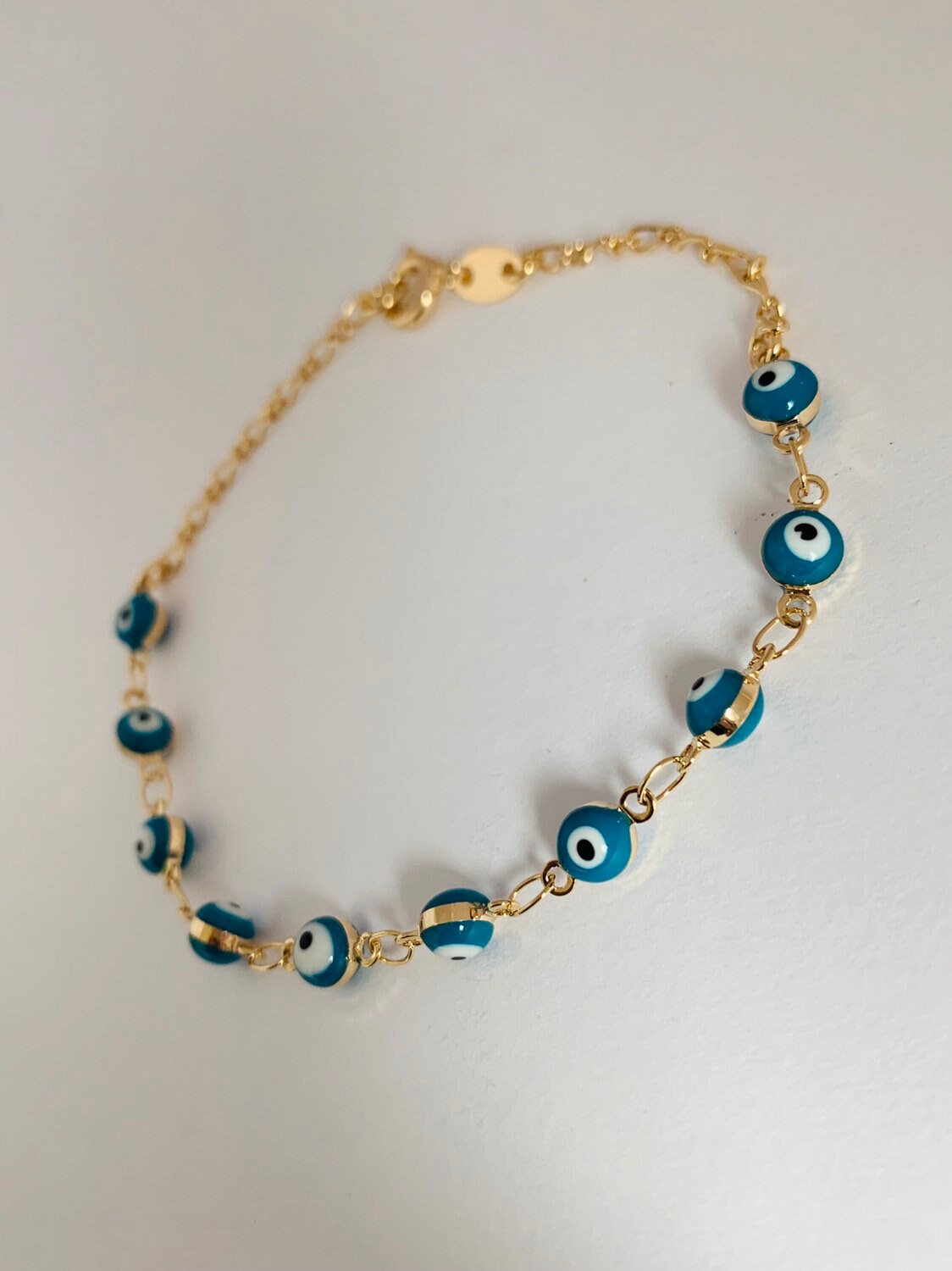 Evil Eye Bracelet, Gold Filled Bracelet, Gold Bracelet, Bracelet, Dainty Chain Bracelet,Evil Eye Bracelet, Lucky Eye, Evil Eye Jewelry