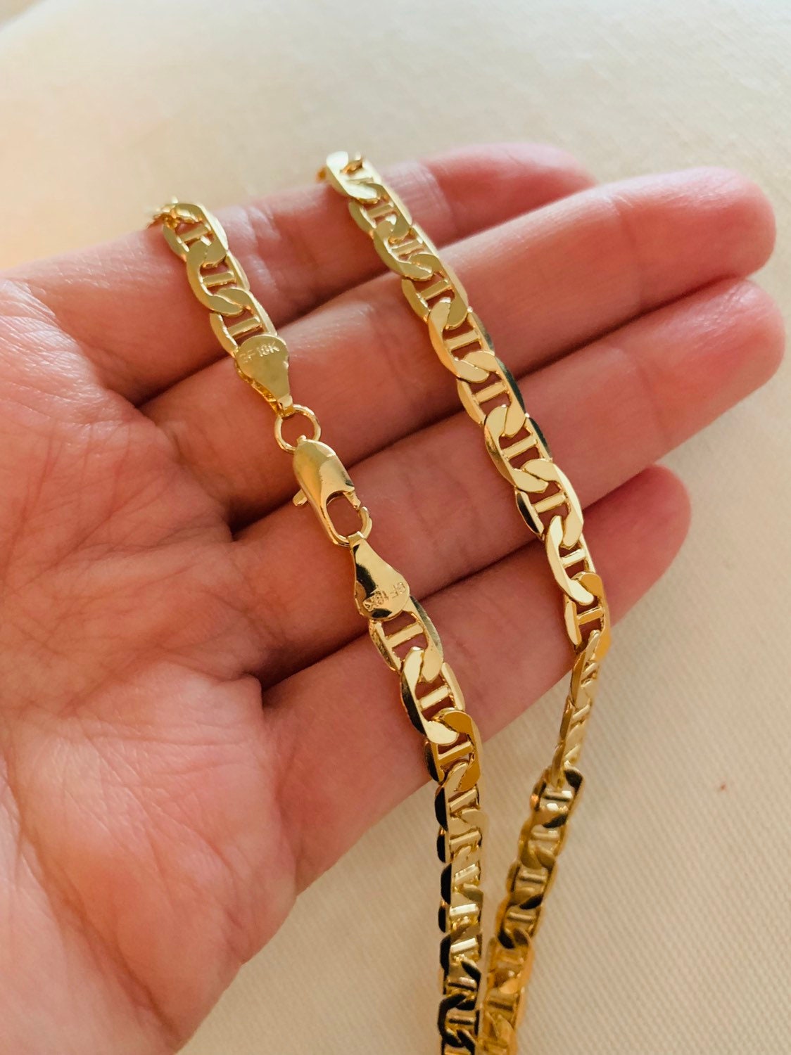 Men's Chain, Mariner Link Chain, Gold Filled Necklace, Mens Jewelry,Mens Necklace,Mens Gift,Jewelry for Men,Necklace for Men,Present for Men