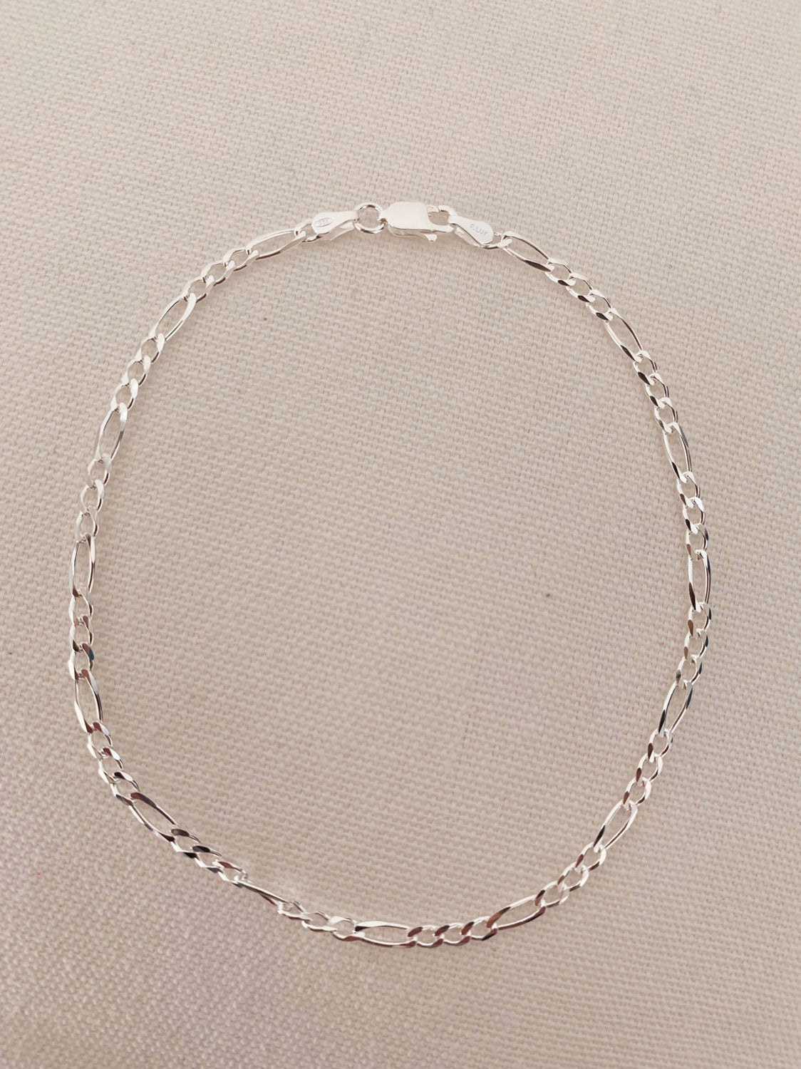 Silver Anklet, Sterling Silver Anklet, Figaro Chain Anklet, Silver Ankle Bracelet,Dainty Chain Anklet,Figaro Chain Ankle Bracelet,925 Silver