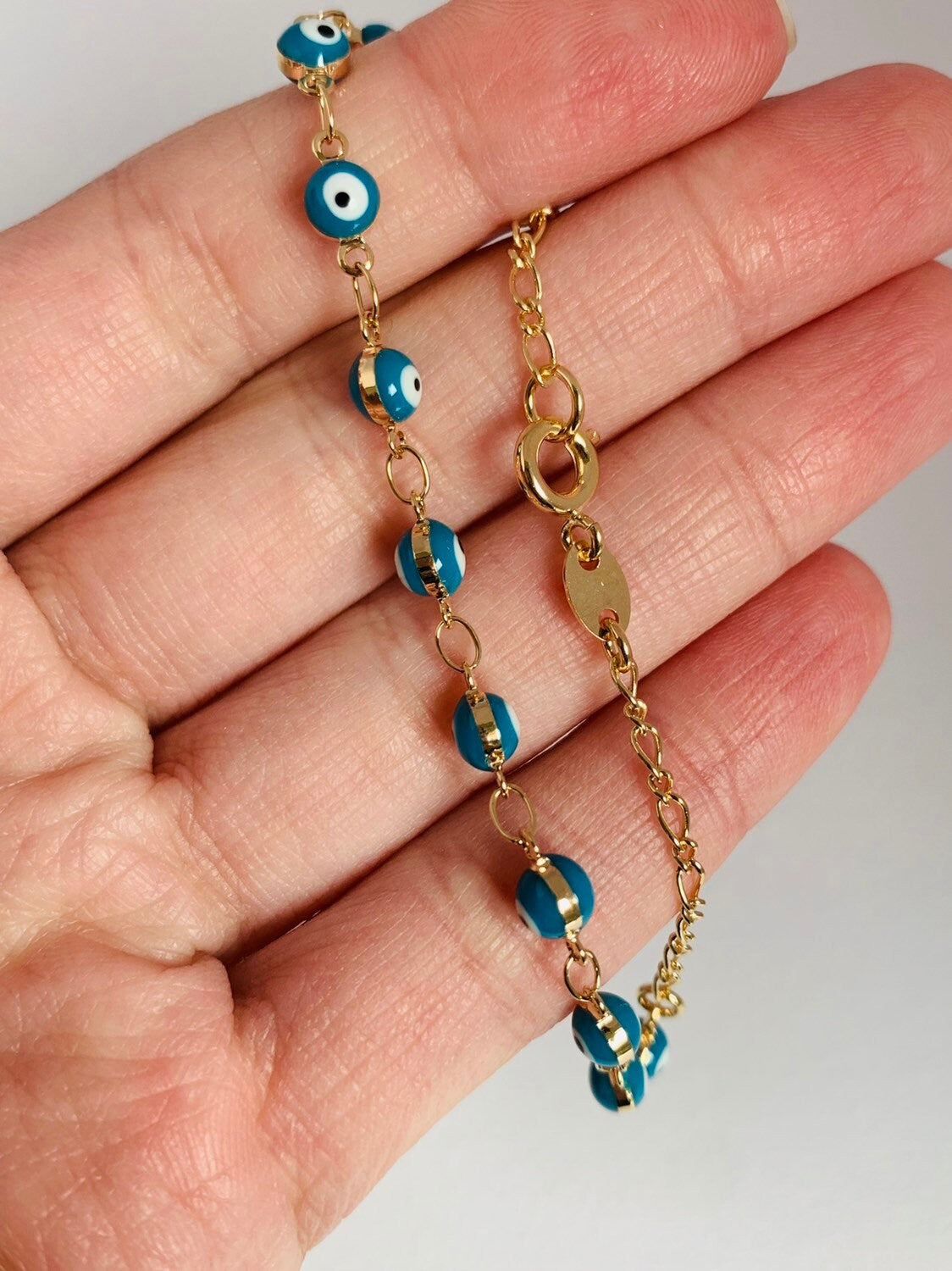 Evil Eye Bracelet, Gold Filled Bracelet, Gold Bracelet, Bracelet, Dainty Chain Bracelet,Evil Eye Bracelet, Lucky Eye, Evil Eye Jewelry