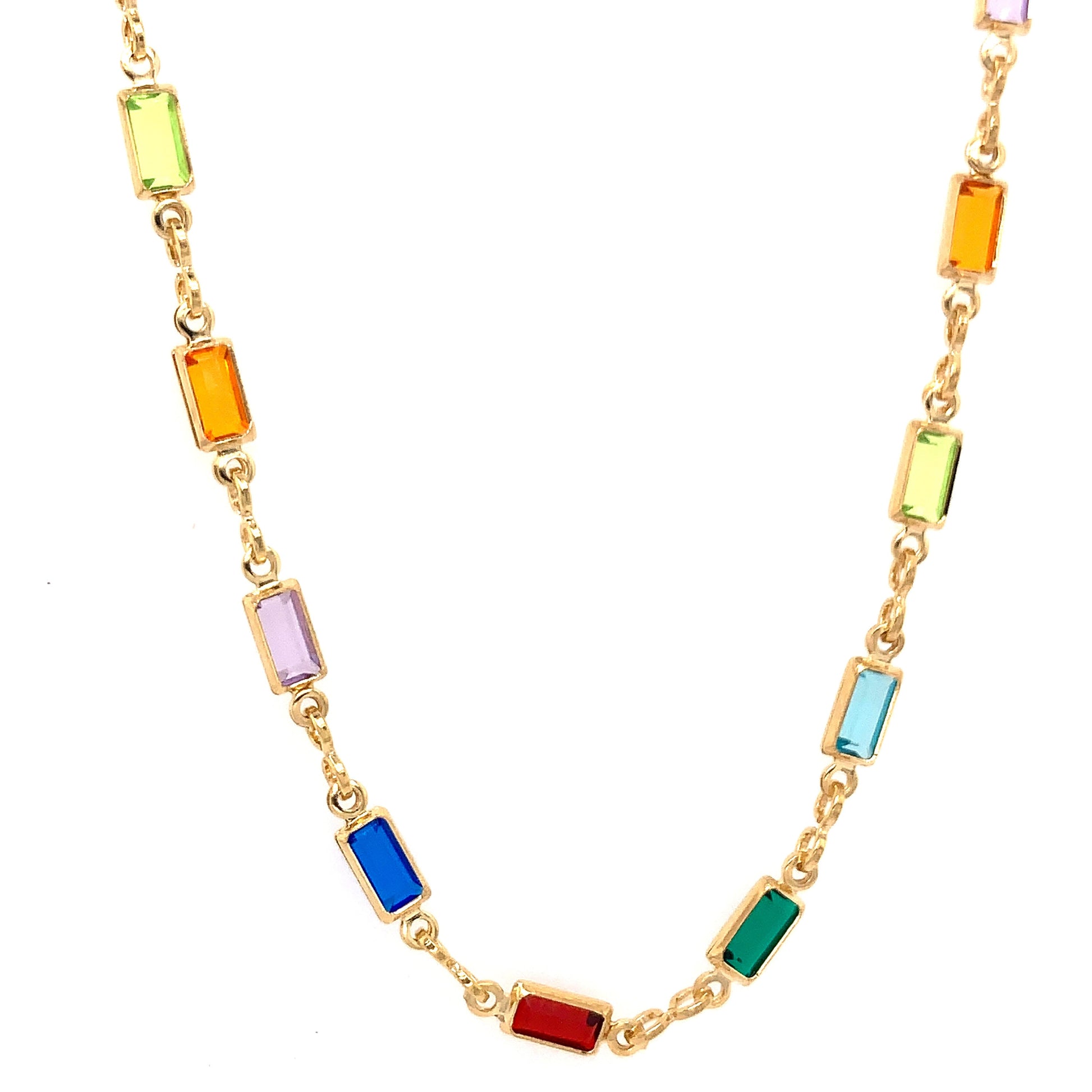 Gold Filled Necklace Gold Necklace Colorful Necklace Stone Necklace Gemstone Necklace Crystal Necklace Dainty Necklace Gift for her Gold