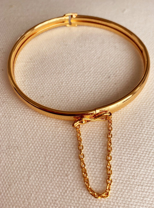 Gold Filled Bangle, Bangle with Chain Link, Gold Dainty Bangle, Gold Delicate Bracelet, Gold Dainty Bracelet Gold bangle, Gold Cuff