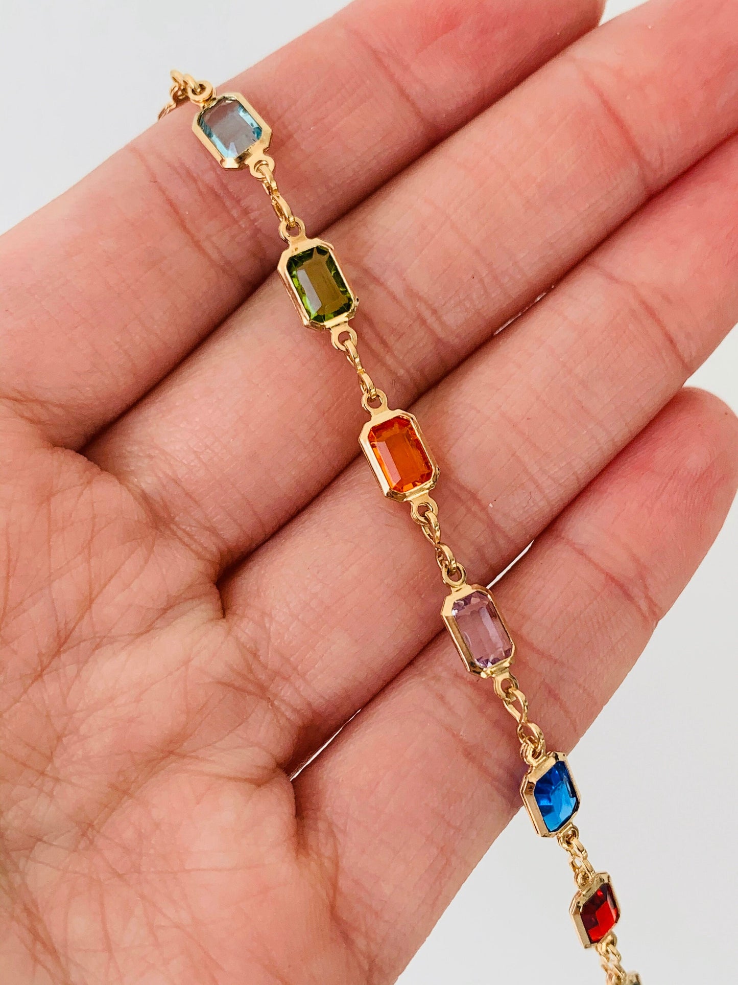 Gold Filled Gemstone Chain Bracelet, Gold Layering Bracelet, Gold Chain Bracelet, Gemstone Bracelet,Dainty Chain Bracelet,Bracelets,Bracelet