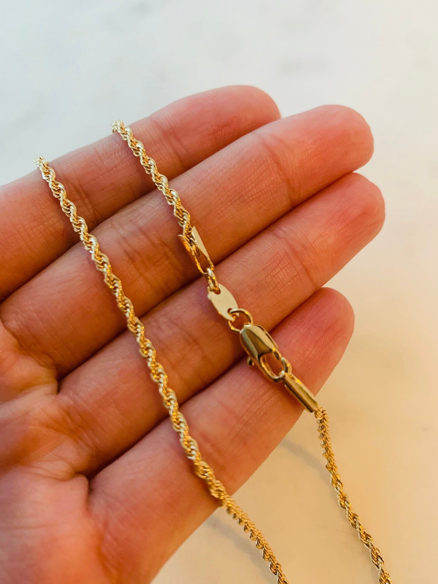 Rope Necklace, Rope Chain, Men's Chain, Gold Filled Necklace, Mens Jewelry, Mens Necklace, Mens Gift, Jewelry for Men,Necklace for Men, Gift