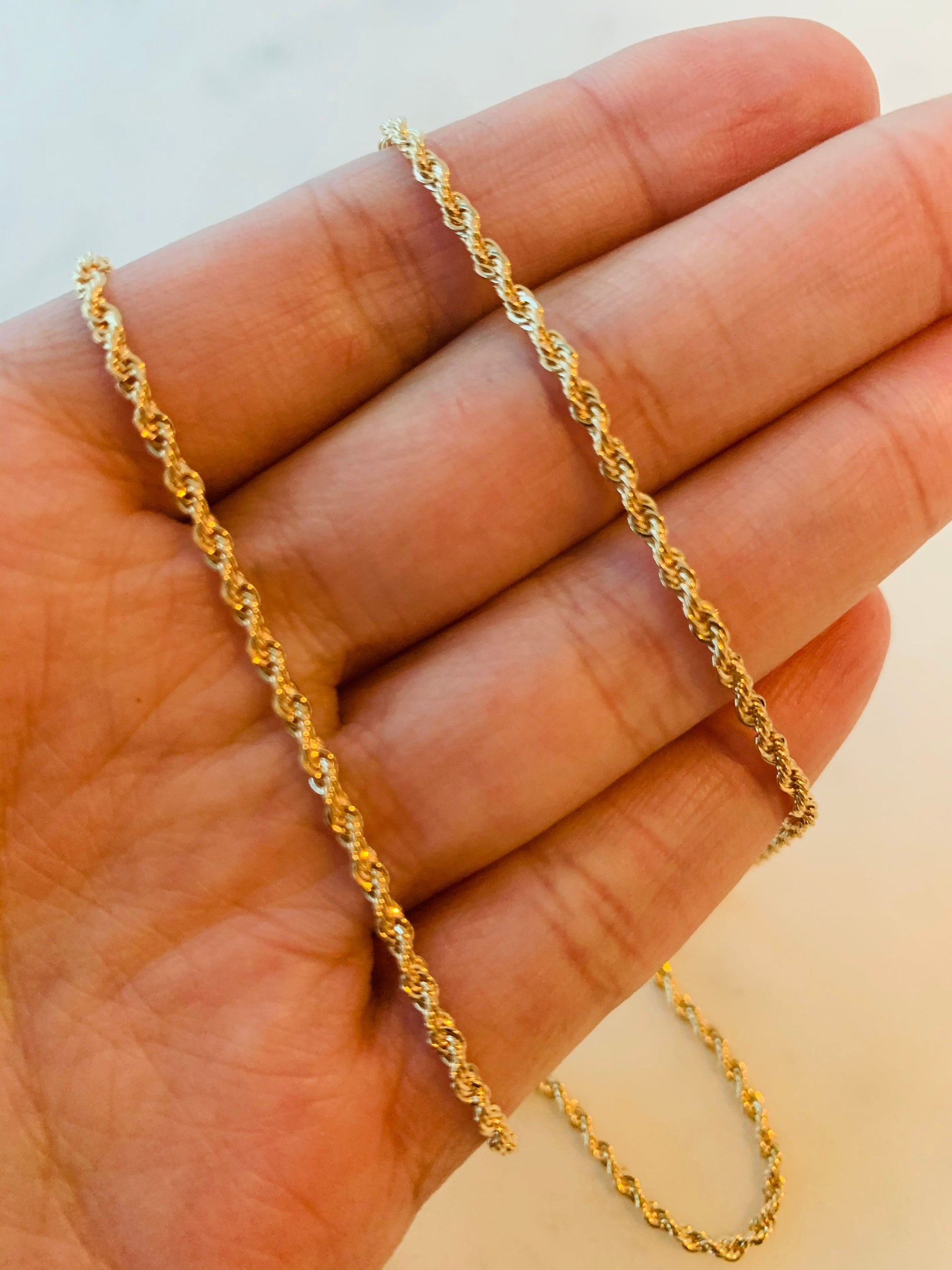 Rope Necklace, Rope Chain, Men's Chain, Gold Filled Necklace, Mens Jewelry, Mens Necklace, Mens Gift, Jewelry for Men,Necklace for Men, Gift