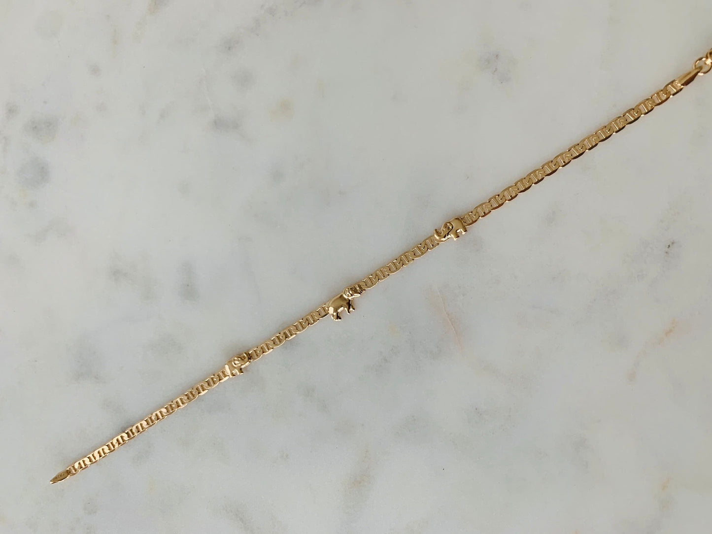 Gold Filled Mariner Link Bracelet, Elephant Bracelet, Gold Layering Bracelet,Gold Chain Bracelet,Bracelet,Dainty Chain Bracelet,Gift for Her