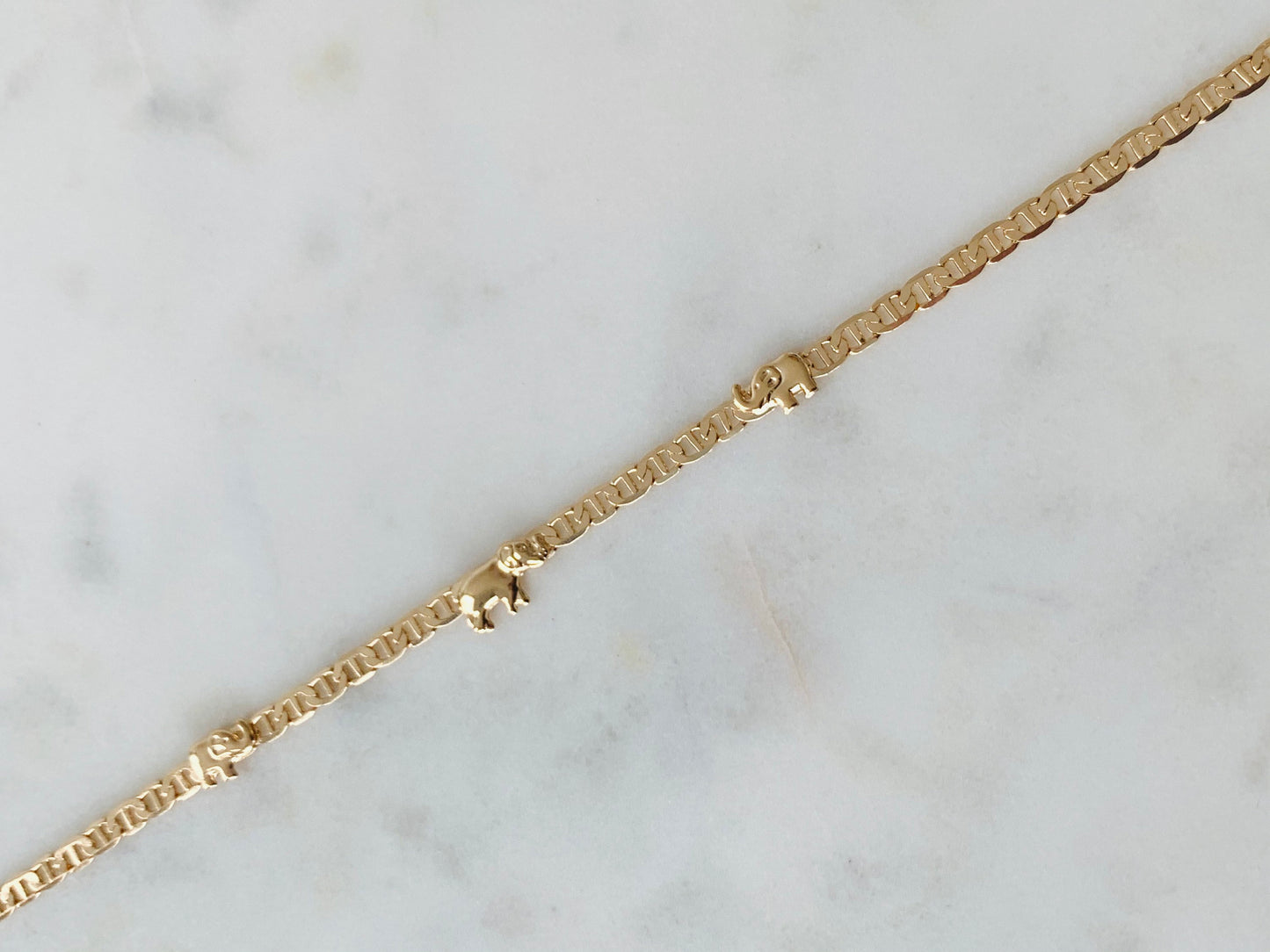 Gold Filled Mariner Link Bracelet, Elephant Bracelet, Gold Layering Bracelet,Gold Chain Bracelet,Bracelet,Dainty Chain Bracelet,Gift for Her