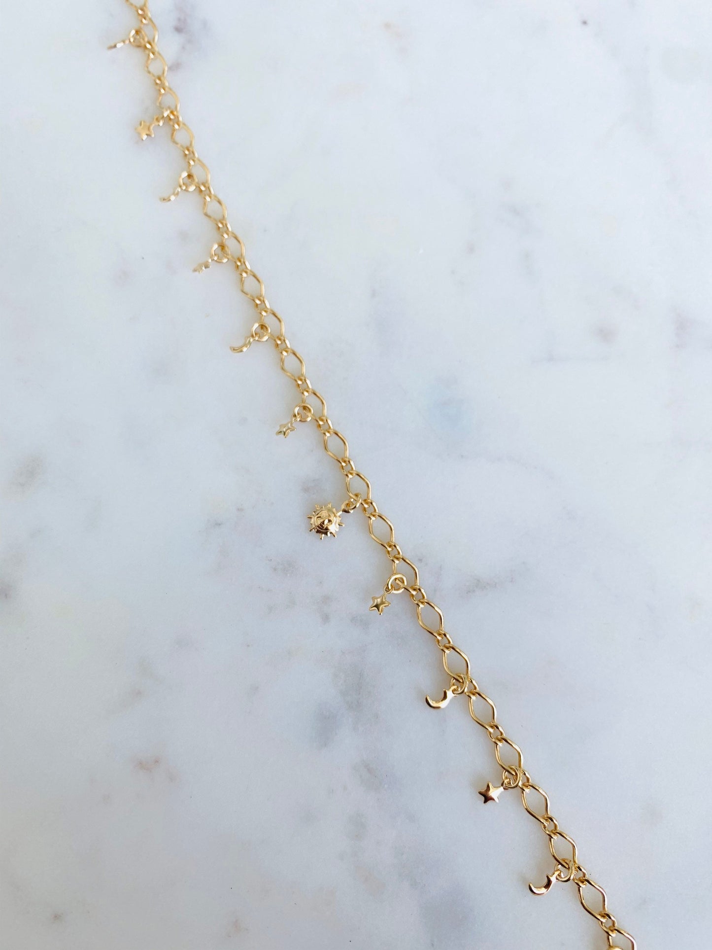 18kt Gold Filled Anklet, Multi Charm Anklet, Chain Anklet, Gold Ankle Bracelet, Dainty Chain Anklet, Chain Ankle Bracelet, Gold Anklet,