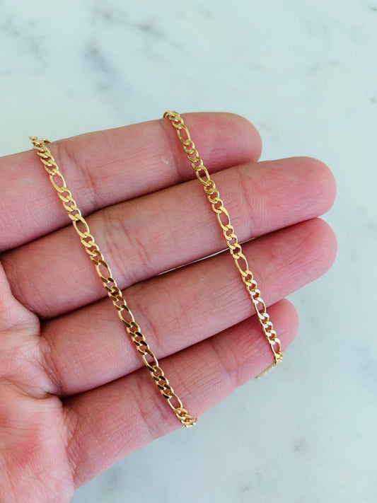 Gold Filled Figaro Chain Anklet, Gold Layering Anklet, Gold Chain Anklet, Figaro Chain Anklet 18kt, Dainty Chain Bracelet, Anklets