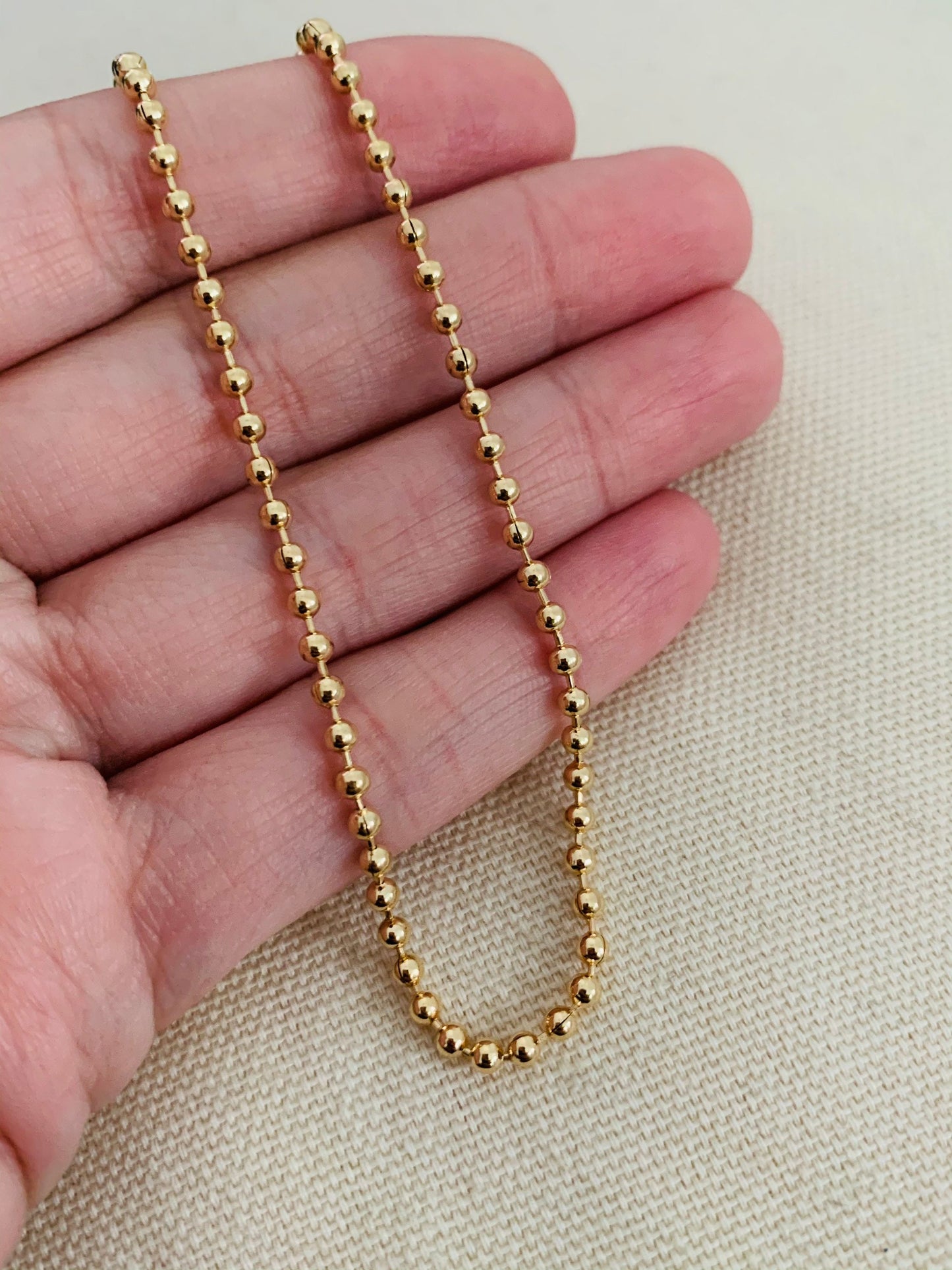 Ball Chain, Womens Necklace, Necklace for Women, Gold Filled Necklace, Gold Filled Chain, Gold Chain, Gold Necklace, Military Chain, Ball