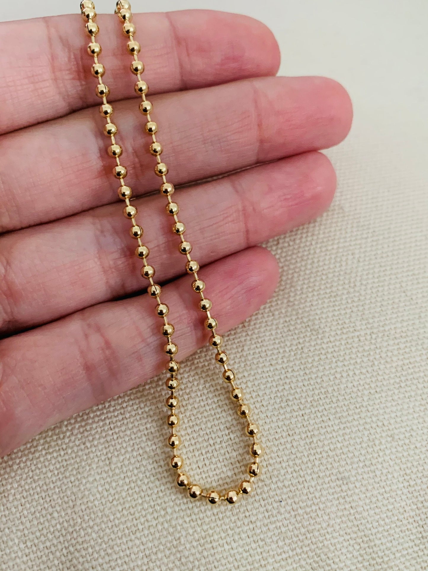 Ball Chain, Womens Necklace, Necklace for Women, Gold Filled Necklace, Gold Filled Chain, Gold Chain, Gold Necklace, Military Chain, Ball