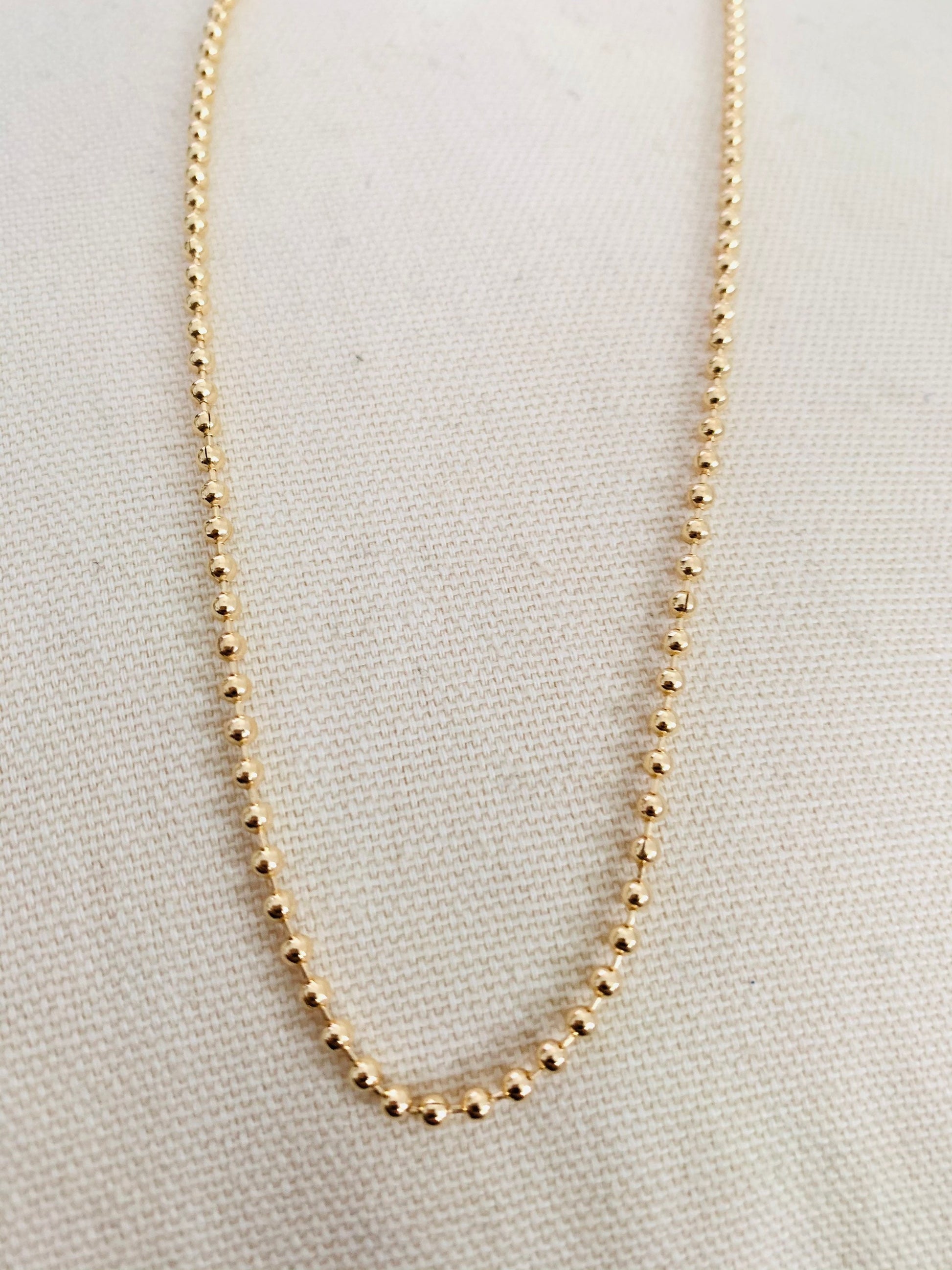 Ball Chain, Womens Necklace, Necklace for Women, Gold Filled Necklace, Gold Filled Chain, Gold Chain, Gold Necklace, Military Chain, Ball