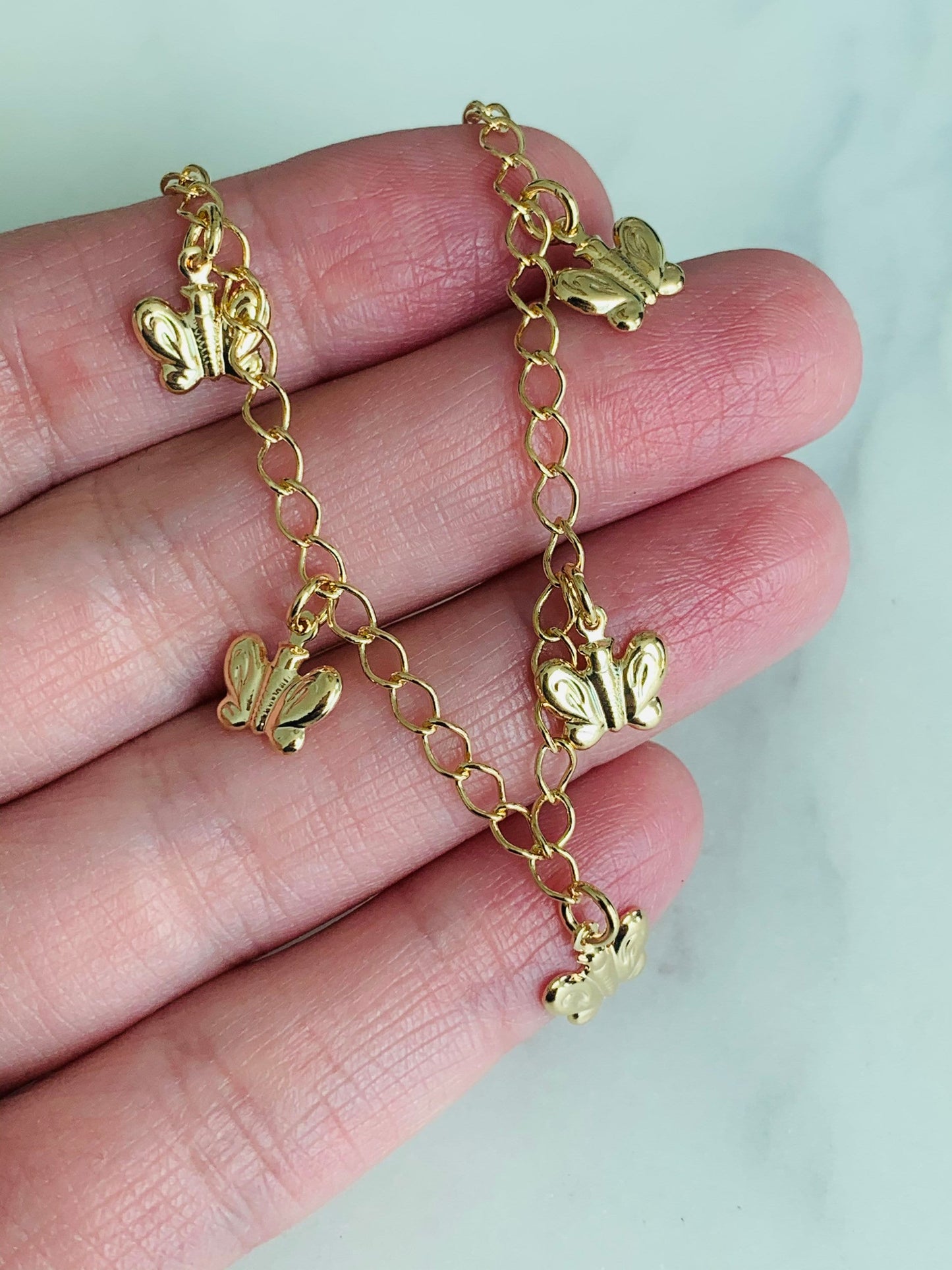 Gold Filled Anklet, Butterfly Anklet, Butterfly Jewelry, Gold Anklet, Ankle Bracelet, Anklet, Chain Anklet,Beach Anklet, Gold Ankle Bracelet