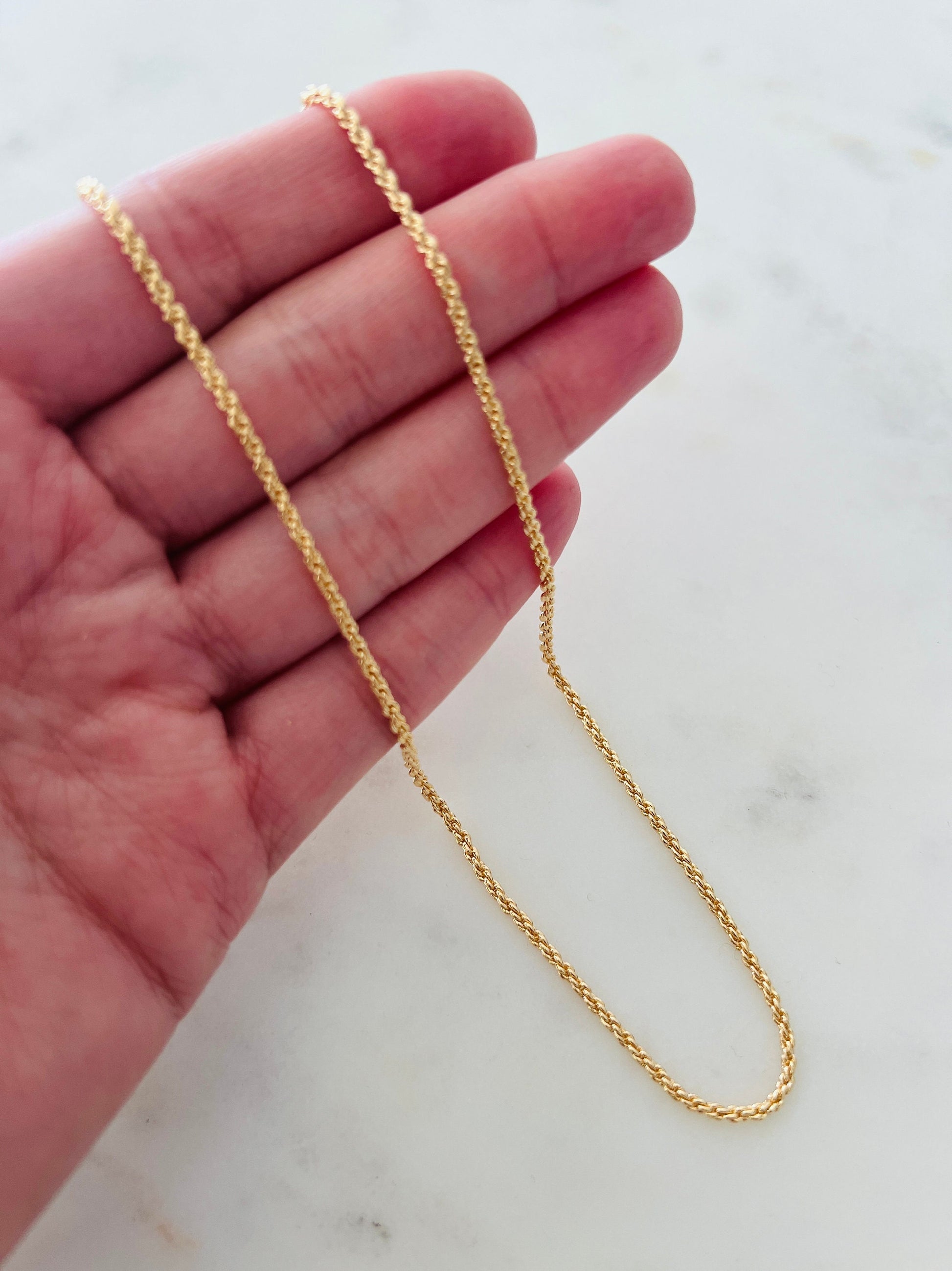 Rope Necklace, Rope Chain, Unisex Chain, Gold Filled Necklace, Gold Filled Rope Necklace, Necklace for Women,Women Jewelry,Chain for Pendant