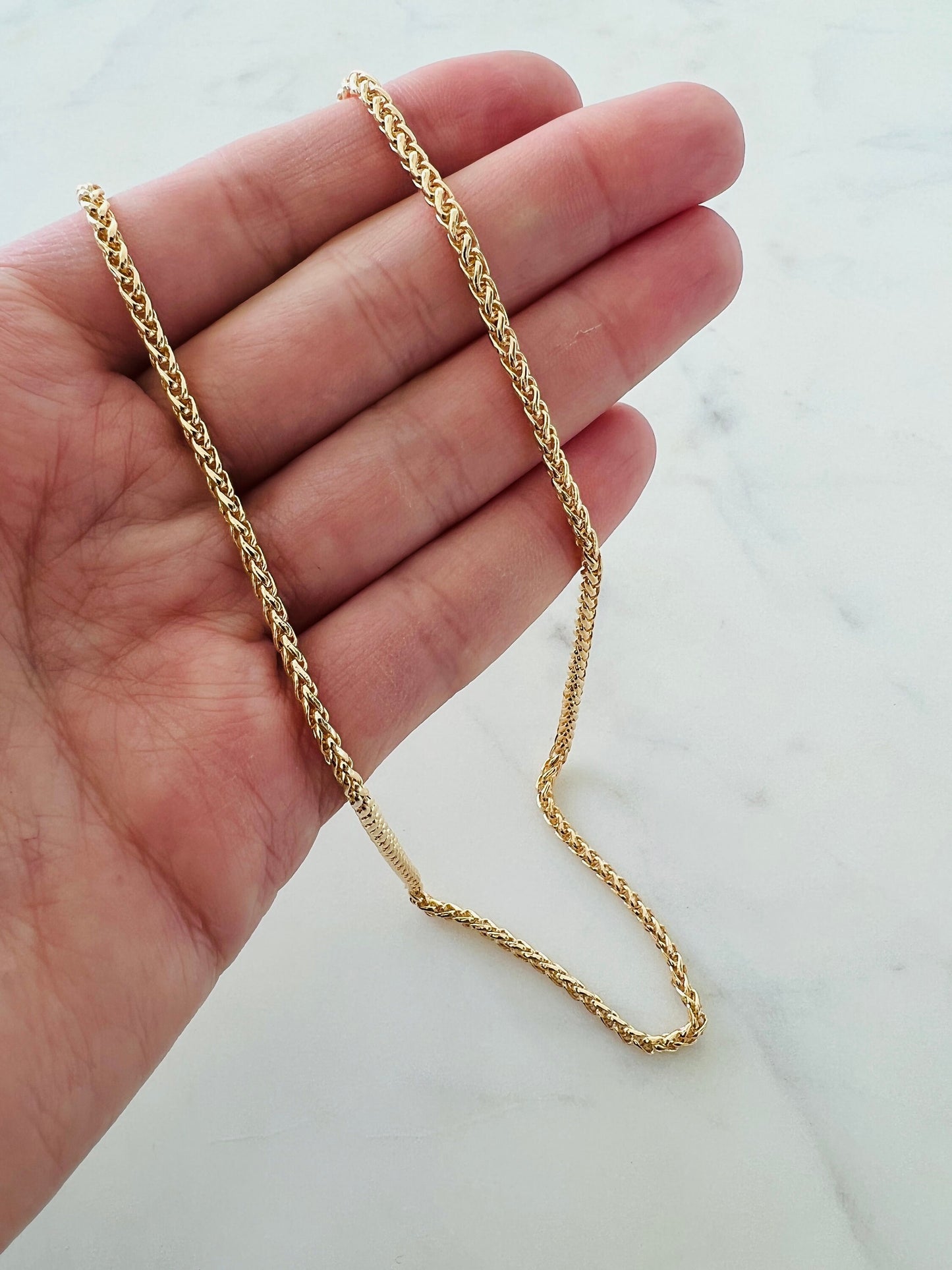 Gold Filled Spiga Chain, Gold filled Wheat Chain, Unisex Chain, Mens Chain, Womens Chain, Gold Filled Chain, Gold Filled Necklace,Spiga Link