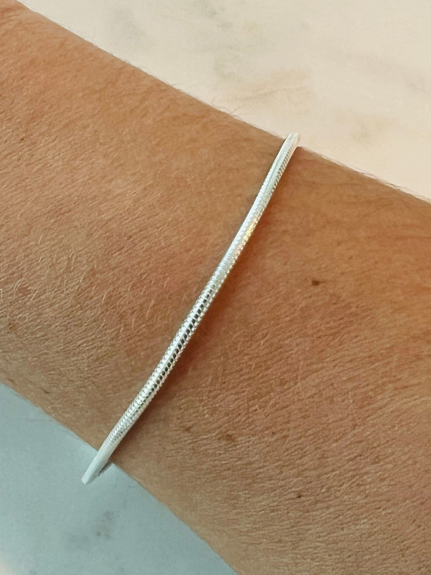 Snake Bracelet, Sterling silver Bracelet, Thin Bracelet, Delicate Bracelet, Layering Bracelet, Dainty Bracelet, Snake Chain Bracelet, Silver