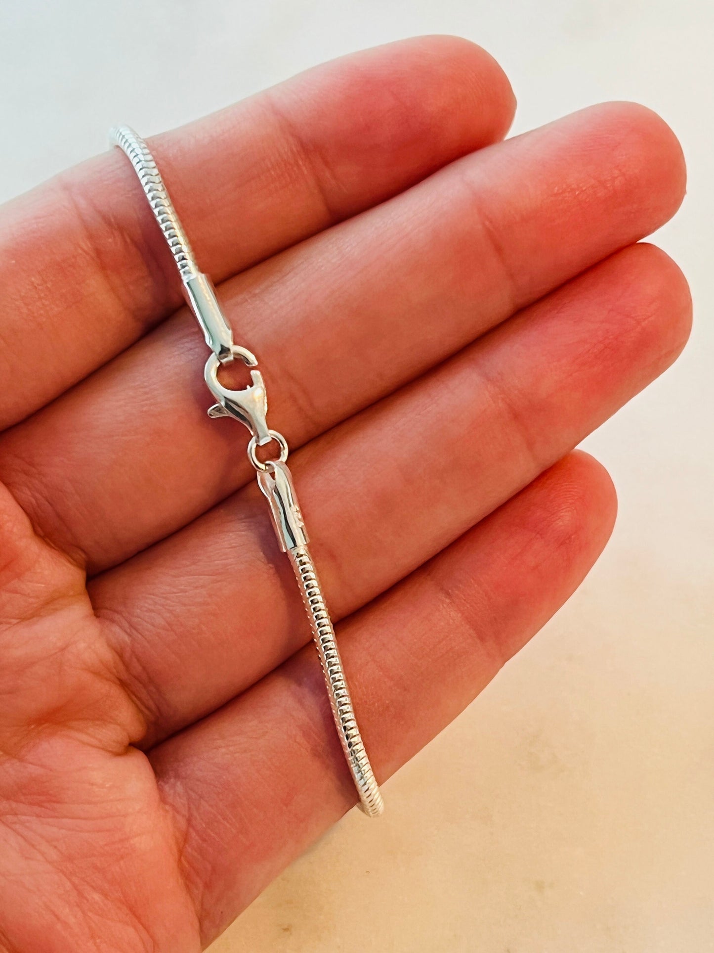 Snake Bracelet, Sterling silver Bracelet, Thin Bracelet, Delicate Bracelet, Layering Bracelet, Dainty Bracelet, Snake Chain Bracelet, Silver