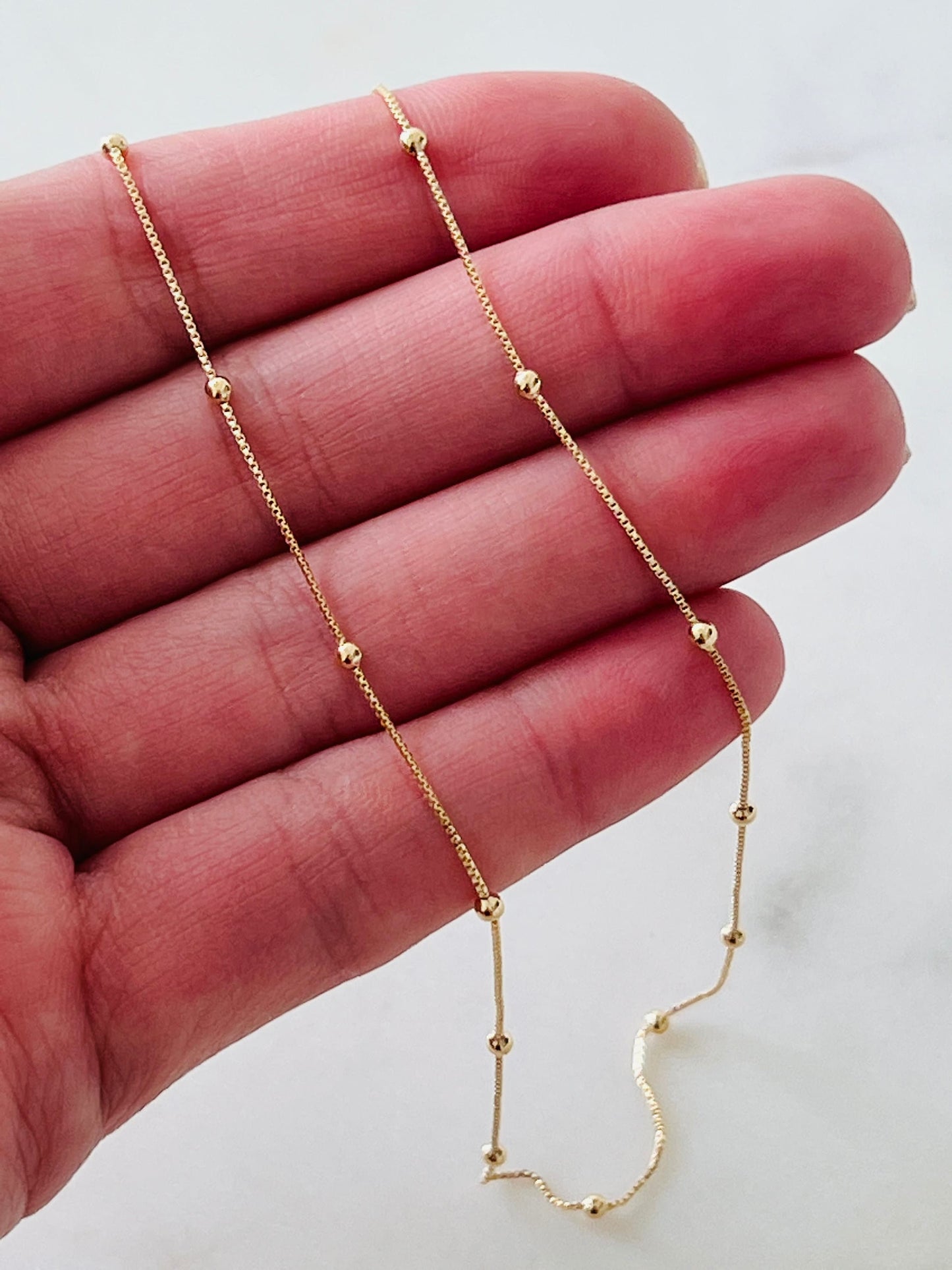 Gold Filled Chain, Ball Chain, Gold Filled Necklace, Womens Jewelry,Womens Necklace,Jewelry for Women,Necklace for Women,Present for Women,