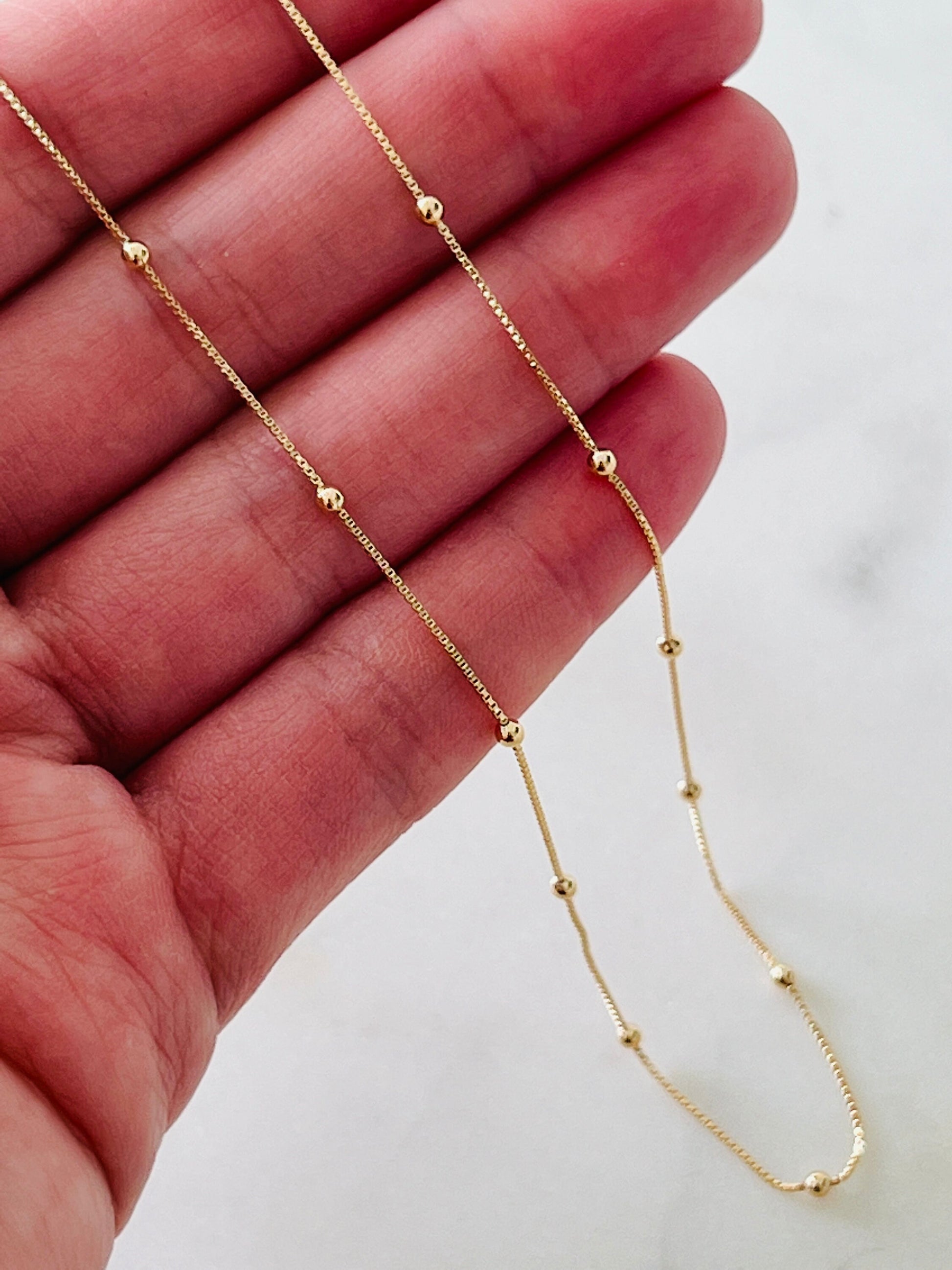 Gold Filled Chain, Ball Chain, Gold Filled Necklace, Womens Jewelry,Womens Necklace,Jewelry for Women,Necklace for Women,Present for Women,