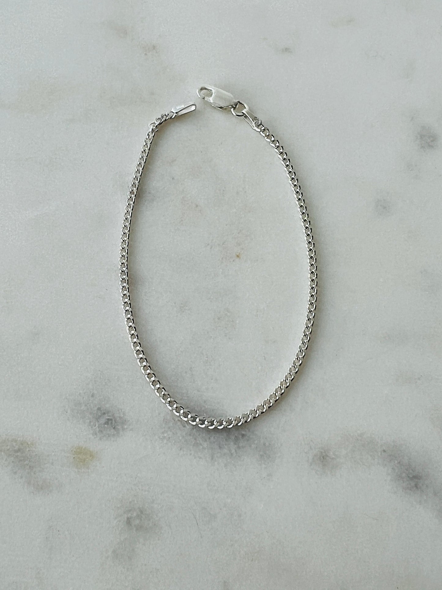 Silver Bracelet, Sterling Silver Bracelet, Curb Chain Bracelet, Silver Bracelet,Dainty Bracelet t,Curb Bracelet, .925 Bracelet, .925 Silver