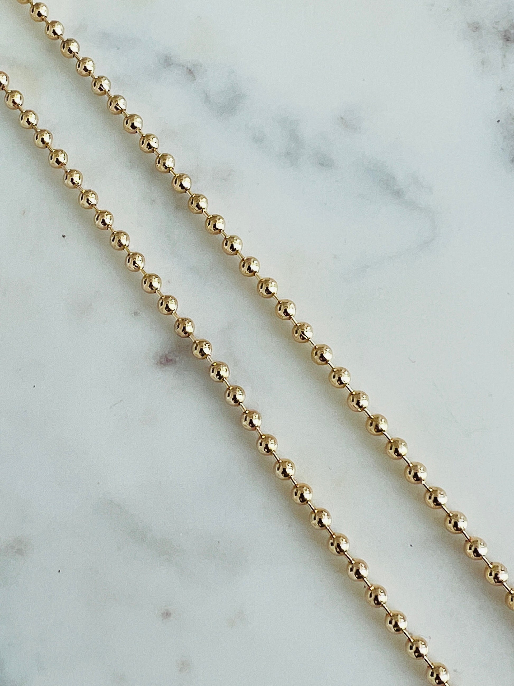 Ball Chain, Womens Necklace, Necklace for Women, Gold Filled Necklace, Gold Filled Chain, Gold Chain, Gold Necklace, Military Chain, Ball