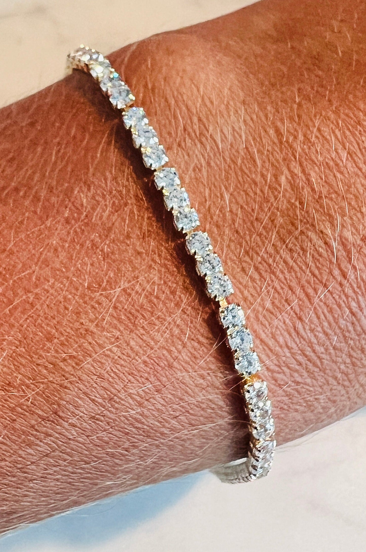 Gold Filled Tennis Bracelet, CZ Tennis Bracelet, 18KT Gold Filled Bracelet, CZ Bracelet, Women's Bracelet,Layering Bracelet, Gold Bracelet