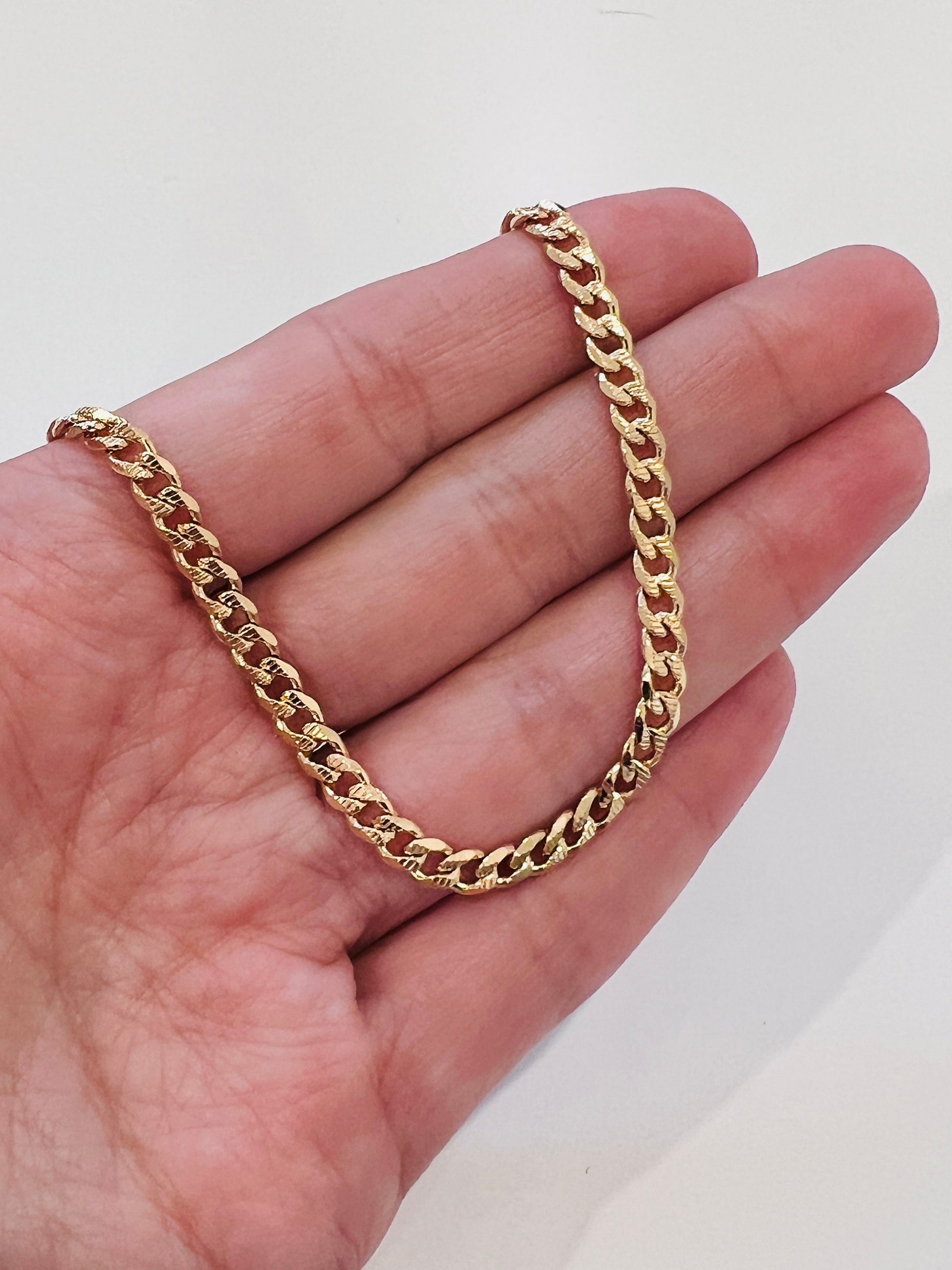 Gold Filled Curb Chain Bracelet, Gold Layering Bracelet, Gold Chain Bracelet, Curb Chain Bracelet 18kt, Dainty Chain Bracelet, Gift for Her