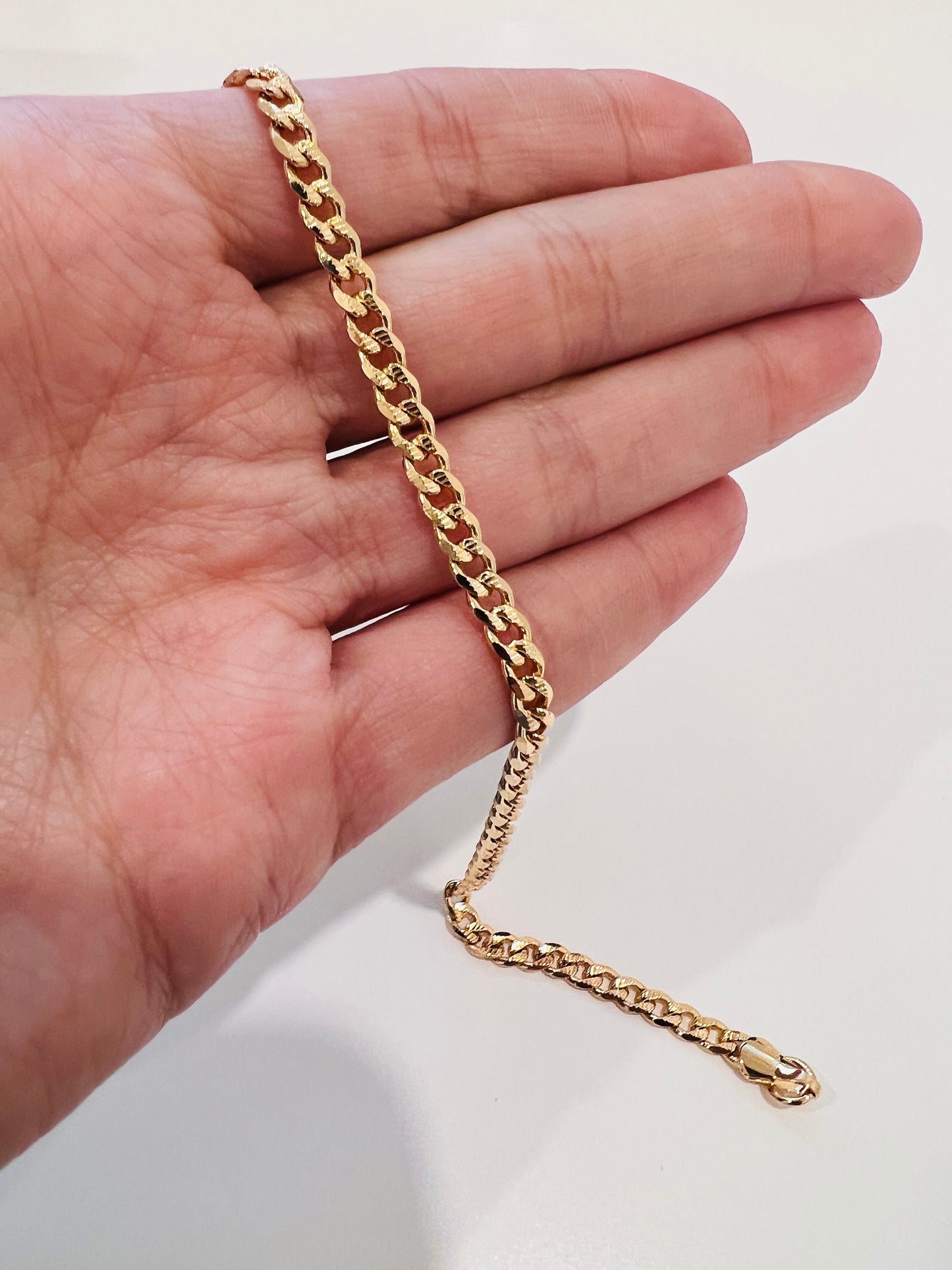 Gold Filled Curb Chain Bracelet, Gold Layering Bracelet, Gold Chain Bracelet, Curb Chain Bracelet 18kt, Dainty Chain Bracelet, Gift for Her