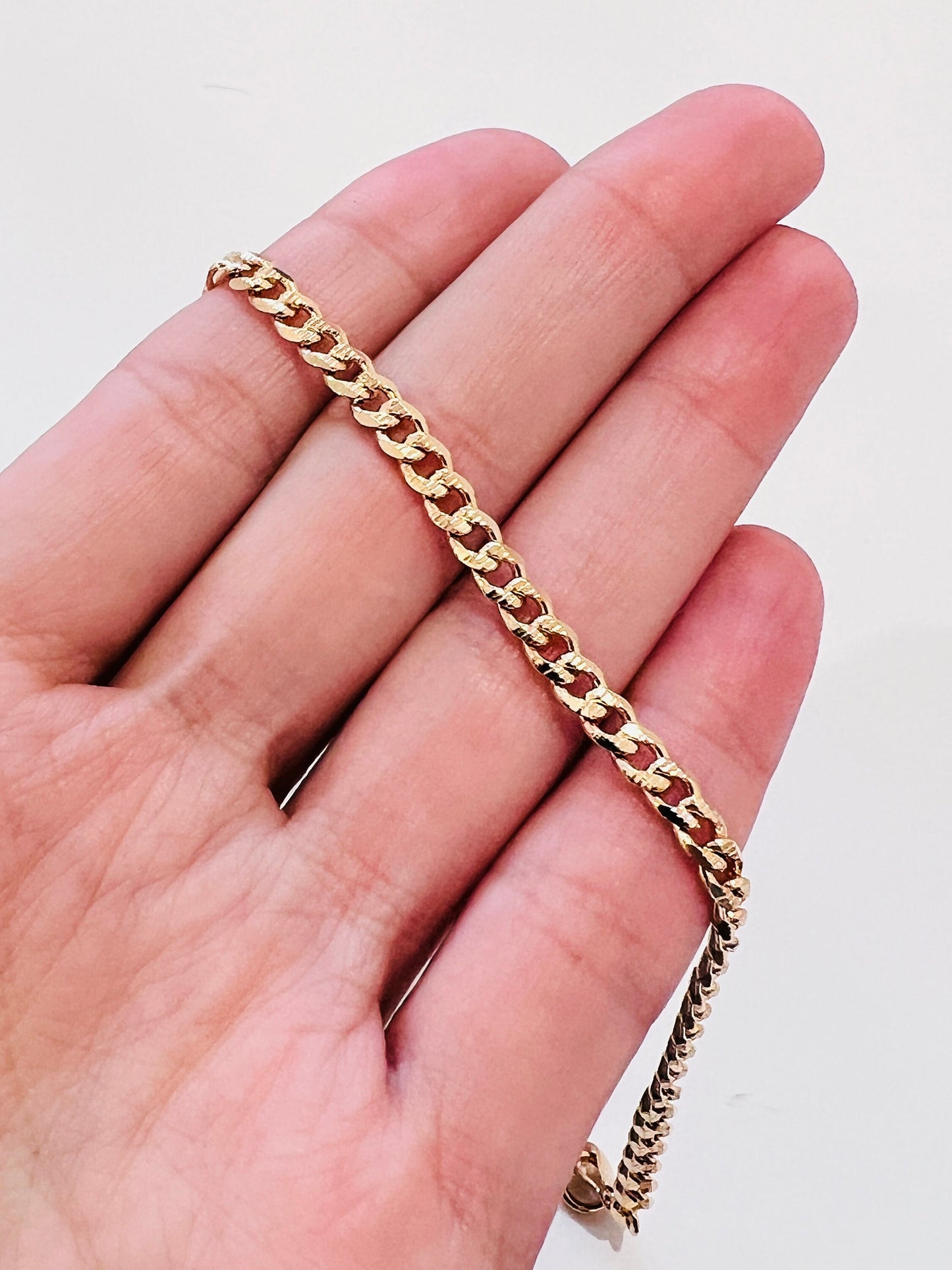 Gold Filled Curb Chain Bracelet, Gold Layering Bracelet, Gold Chain Bracelet, Curb Chain Bracelet 18kt, Dainty Chain Bracelet, Gift for Her