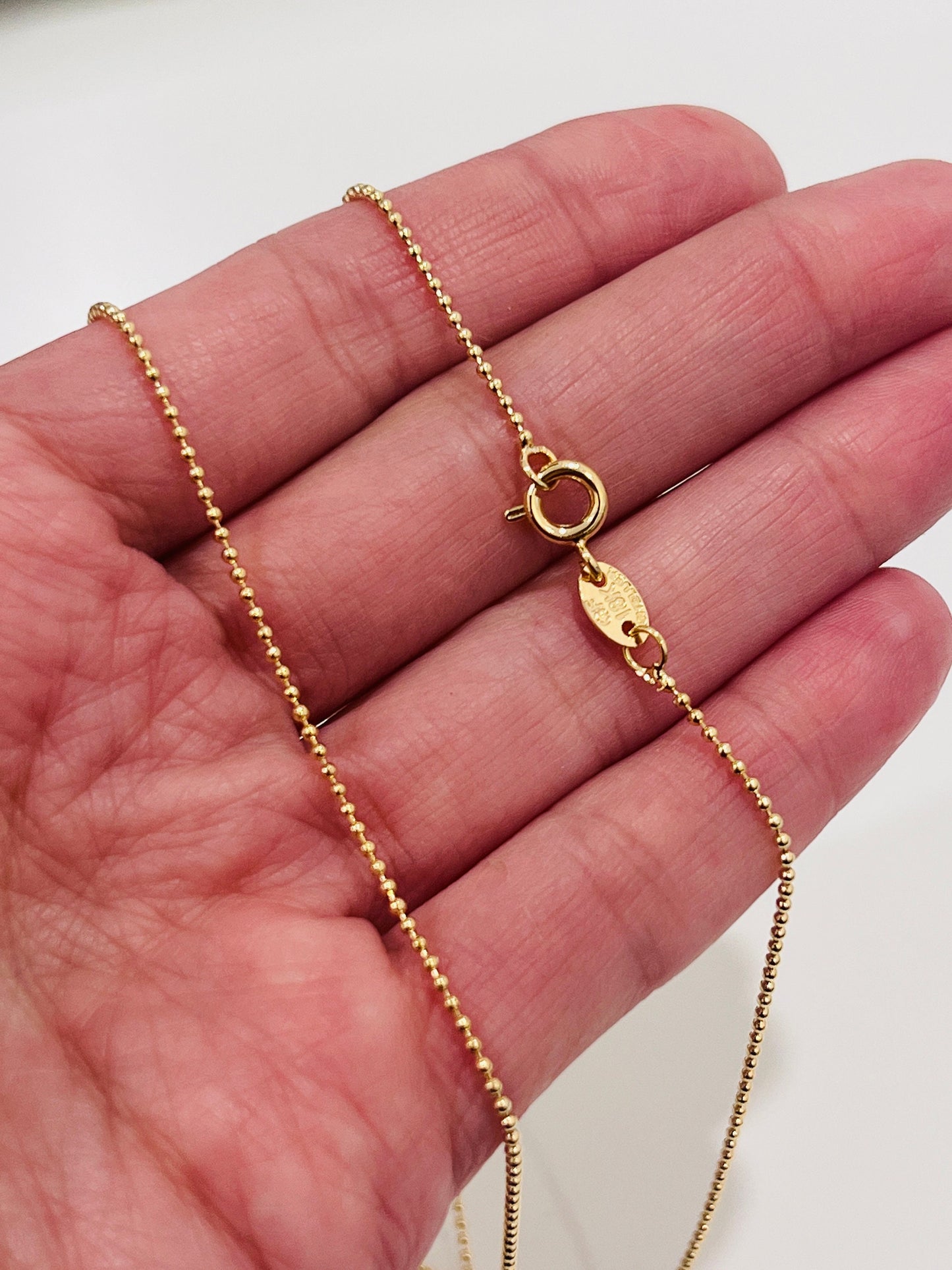 Ball Chain, Gold Filled Chain, Women's Chain for Pendant, Women's Military Chain, Gold Filled Women's Chain, Gold Filled Ball Chain for Her