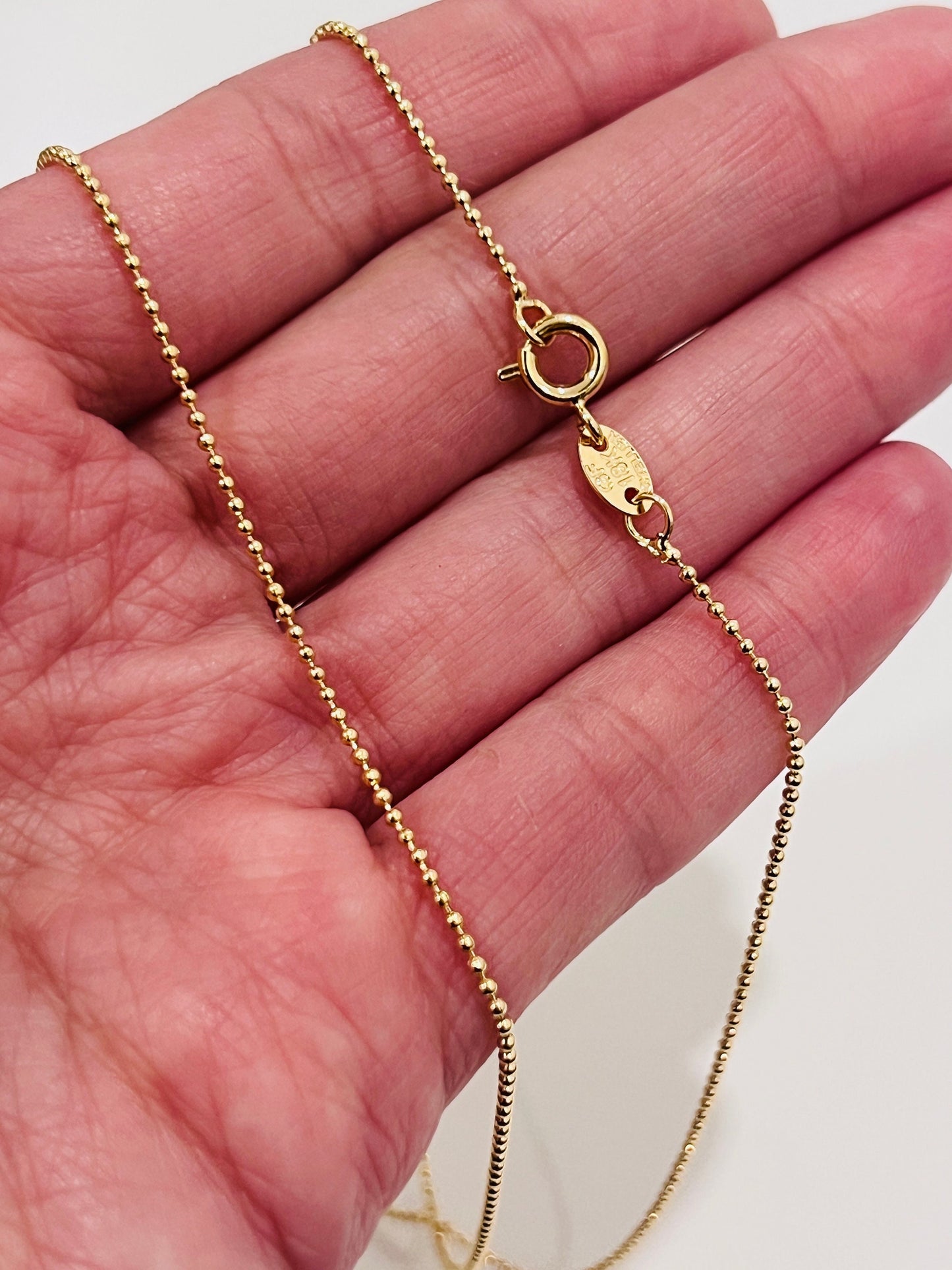 Ball Chain, Gold Filled Chain, Women's Chain for Pendant, Women's Military Chain, Gold Filled Women's Chain, Gold Filled Ball Chain for Her