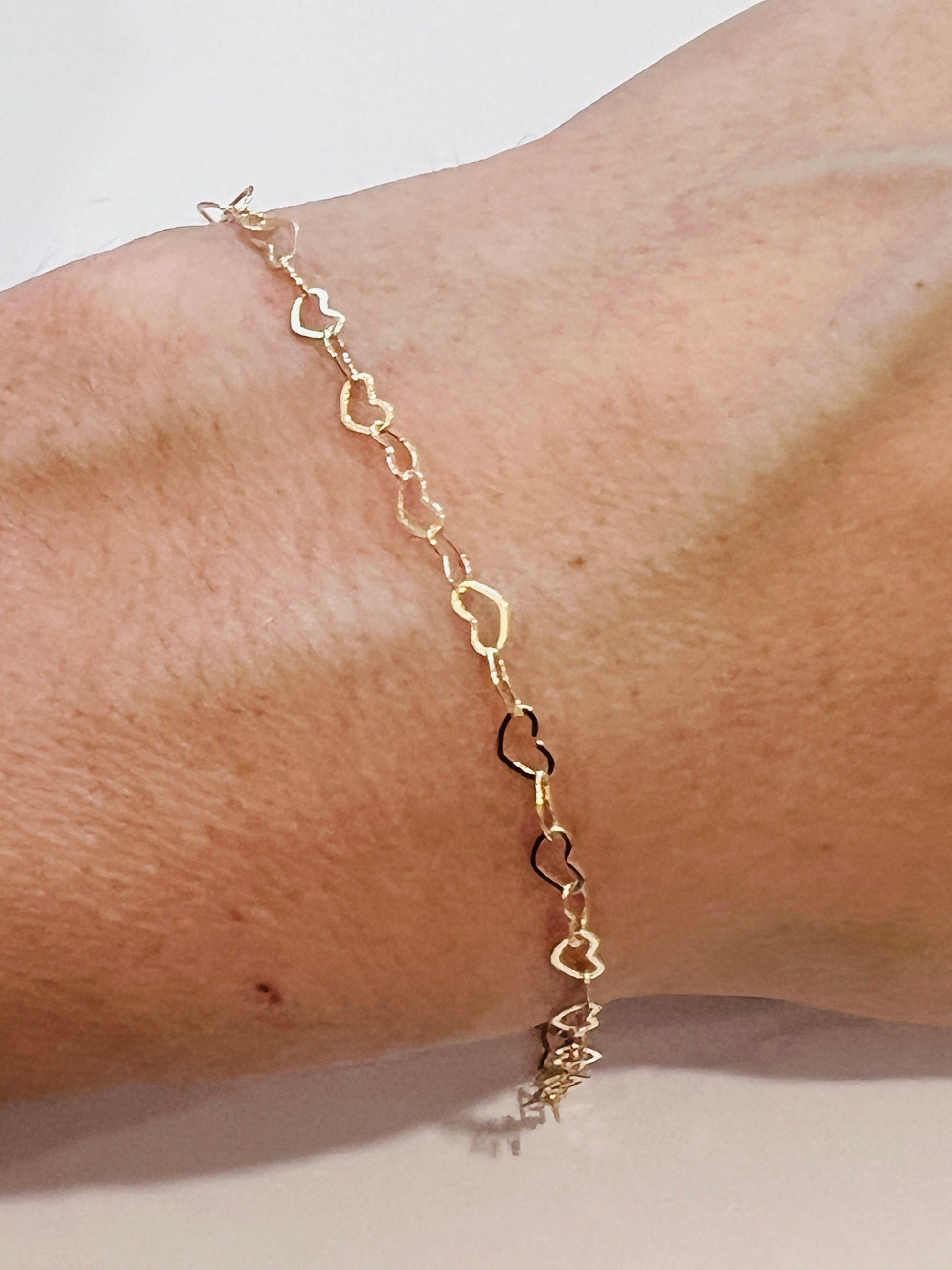 Heart Bracelet, Gold Filled Bracelet, Gold Bracelet, Bracelet, Gold Bracelet, Chain Bracelet,Dainty Gold Bracelet, Delicate Bracelet, Heart