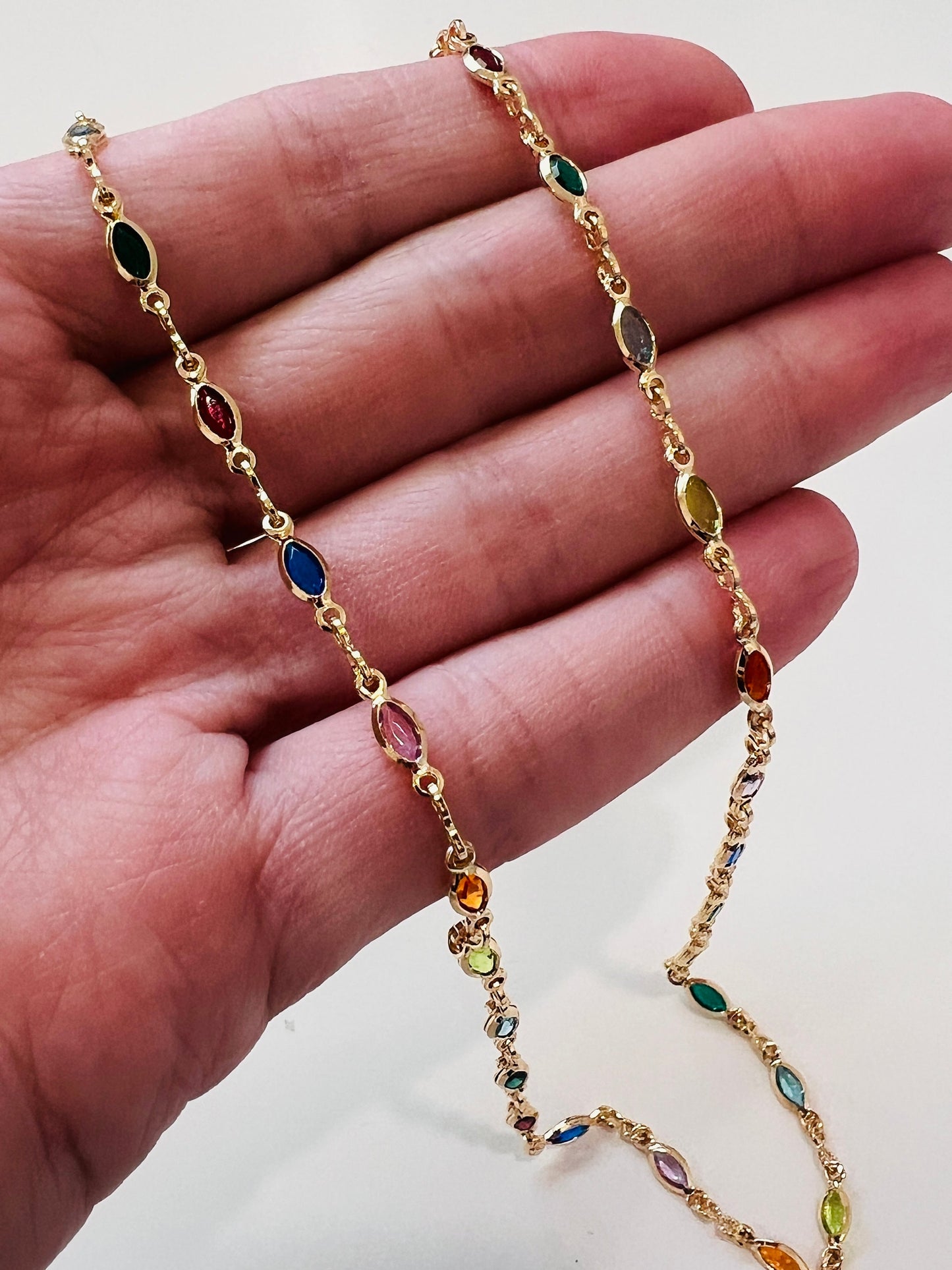 Gold Filled Necklace Gold Necklace Colorful Necklace Stone Necklace Gemstone Necklace Crystal Necklace Dainty Necklace Gift for her Gold