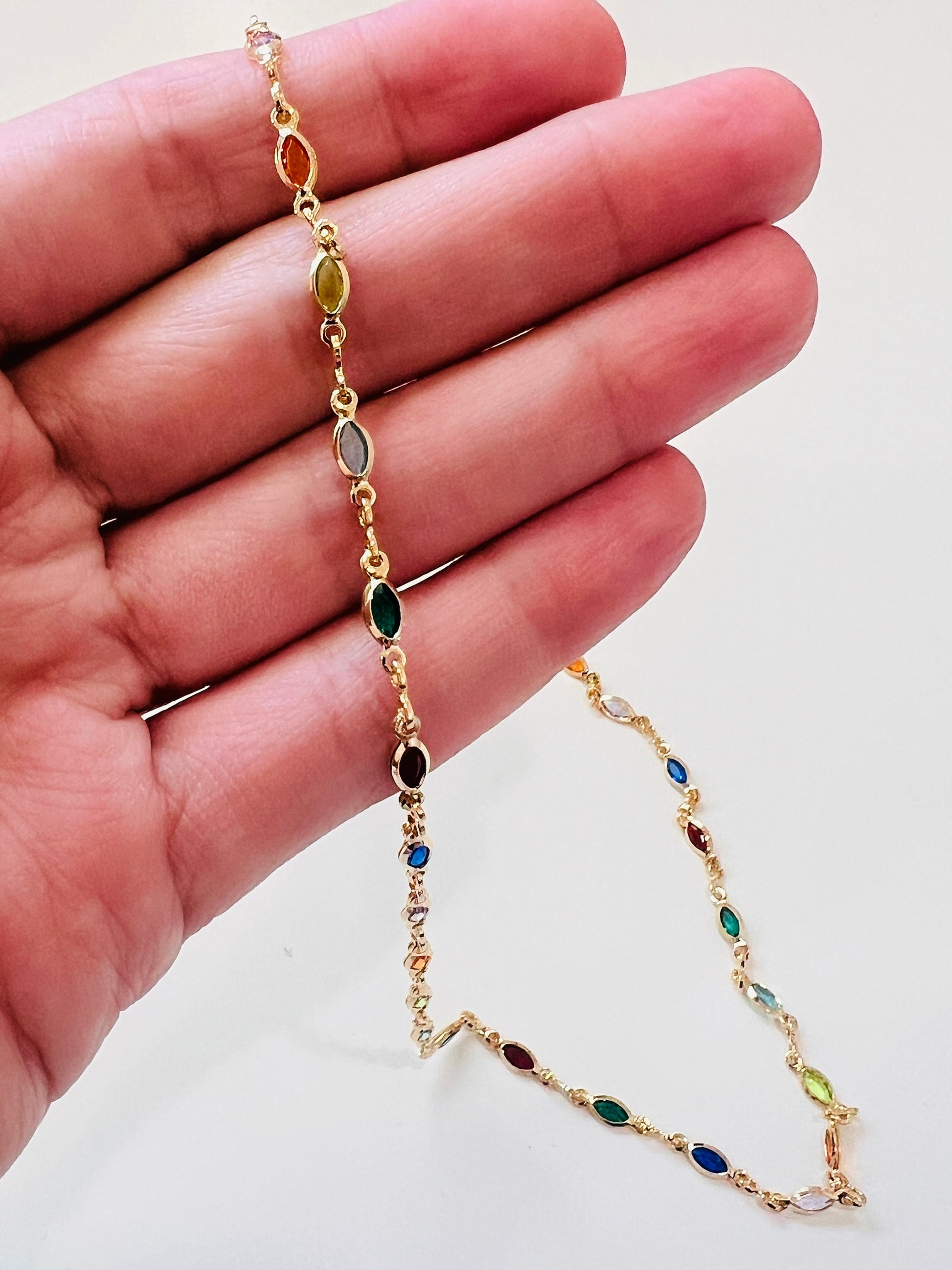 Gold Filled Necklace Gold Necklace Colorful Necklace Stone Necklace Gemstone Necklace Crystal Necklace Dainty Necklace Gift for her Gold