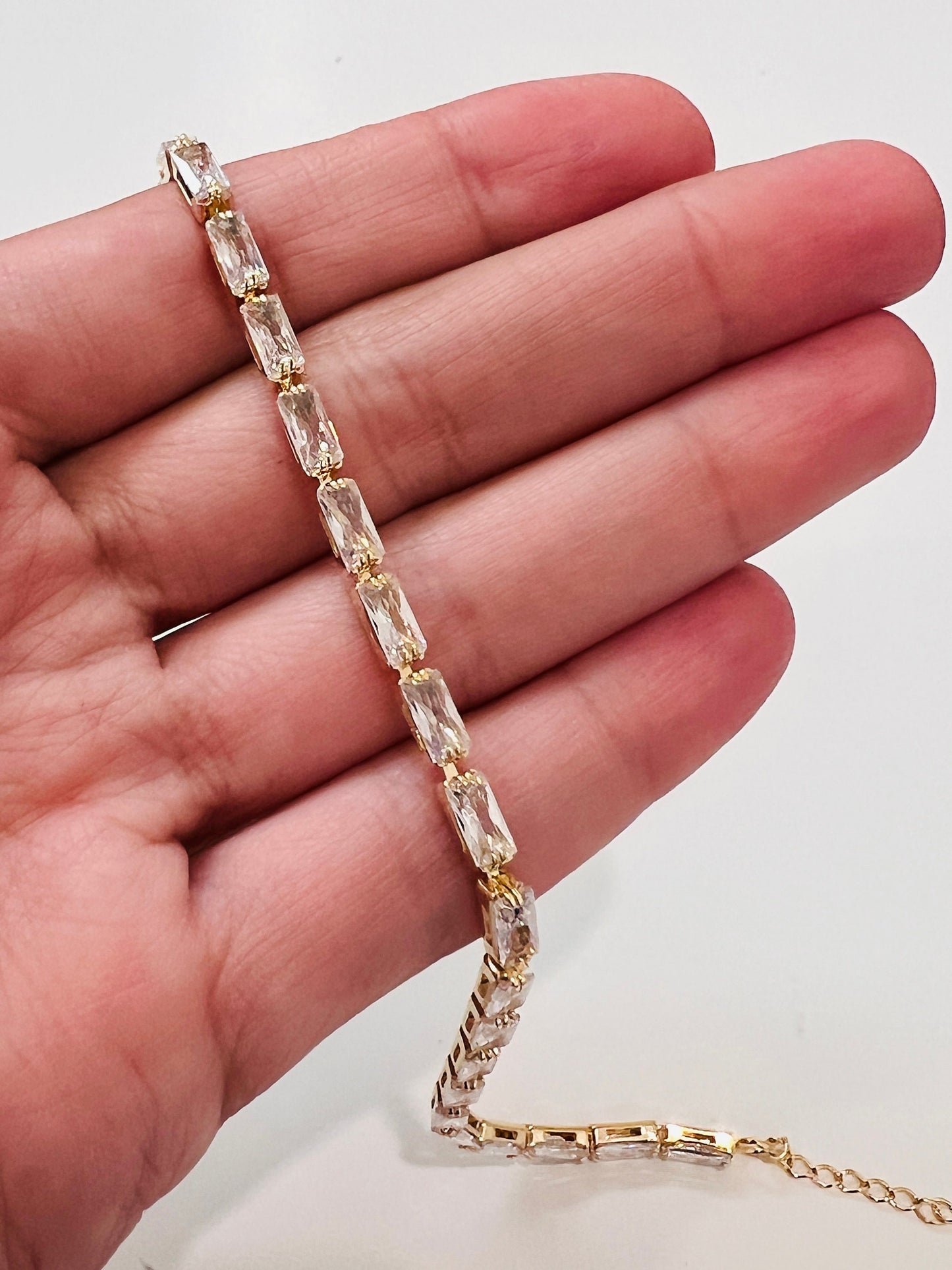 Gold Filled Tennis Bracelet, CZ Tennis Bracelet, 18KT Gold Filled Bracelet, CZ Bracelet, Women's Bracelet,Layering Bracelet, Gold Bracelet