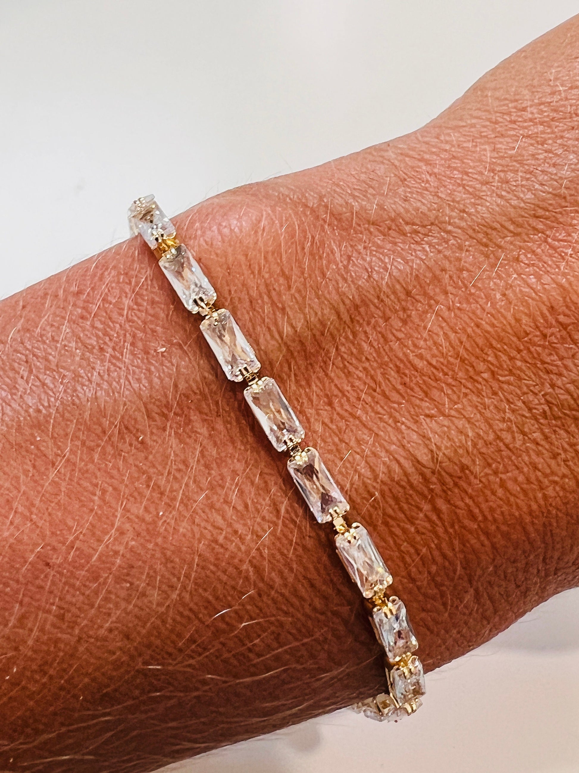 Gold Filled Tennis Bracelet, CZ Tennis Bracelet, 18KT Gold Filled Bracelet, CZ Bracelet, Women's Bracelet,Layering Bracelet, Gold Bracelet