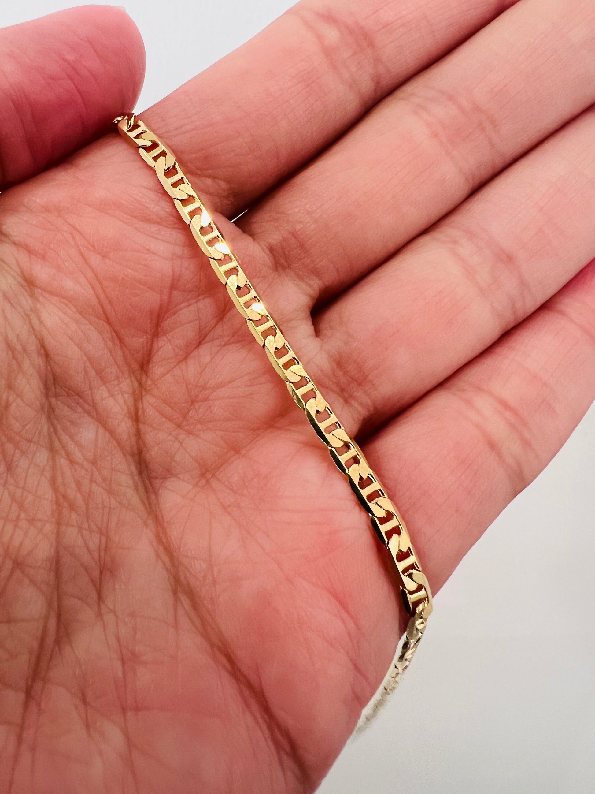 Gold Filled Mariner Link Bracelet, Gold Layering Bracelet, Gold Chain Bracelet, Bracelet, Dainty Chain Bracelet, Gift for Her, Gold Bracelet