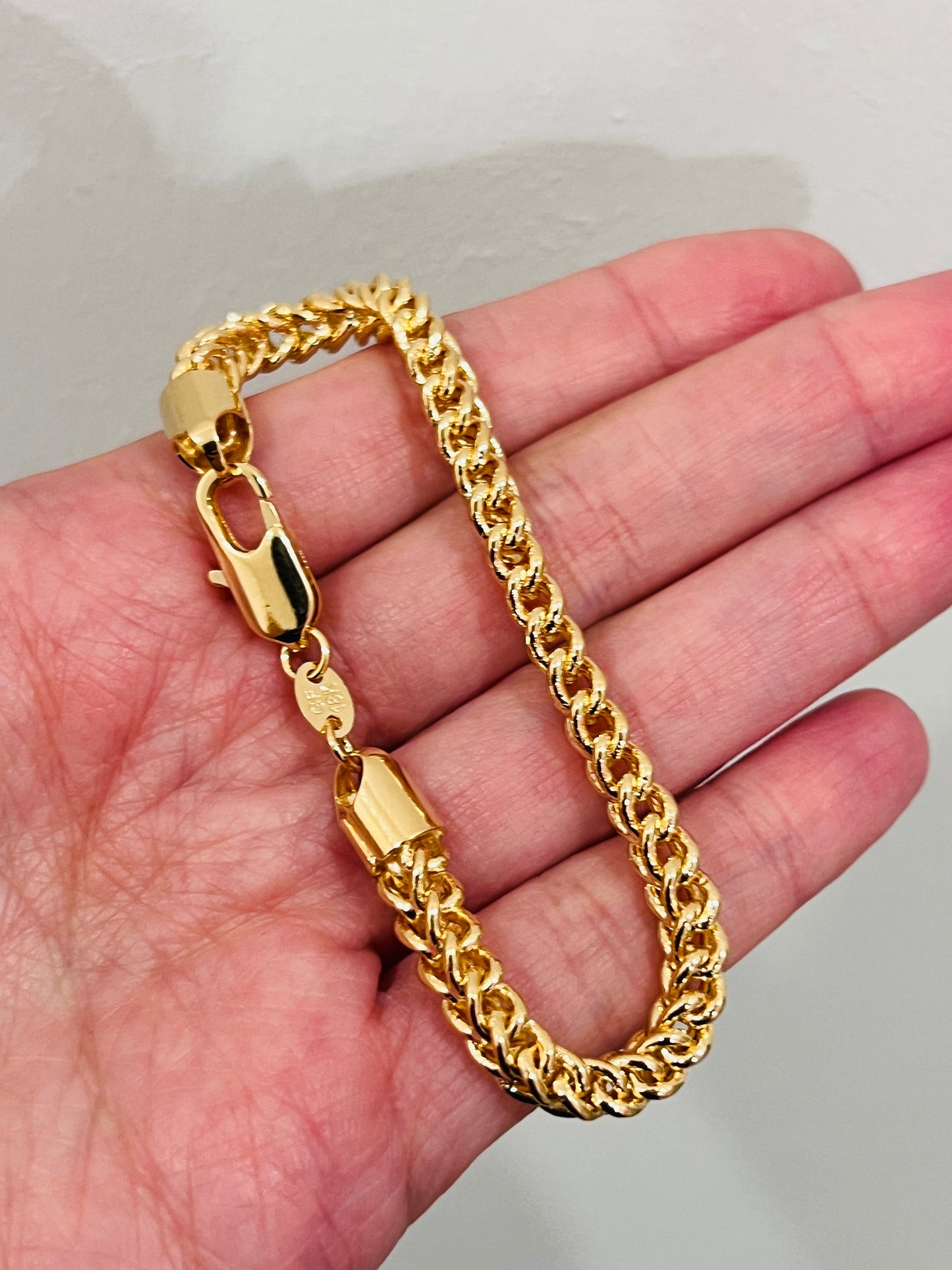 Gold Filled Bracelet, Gold Layering Bracelet, Gold Chain Bracelet, Bracelet 18kt, Chunky Chain Bracelet, Gift for Her, Layering Bracelet,