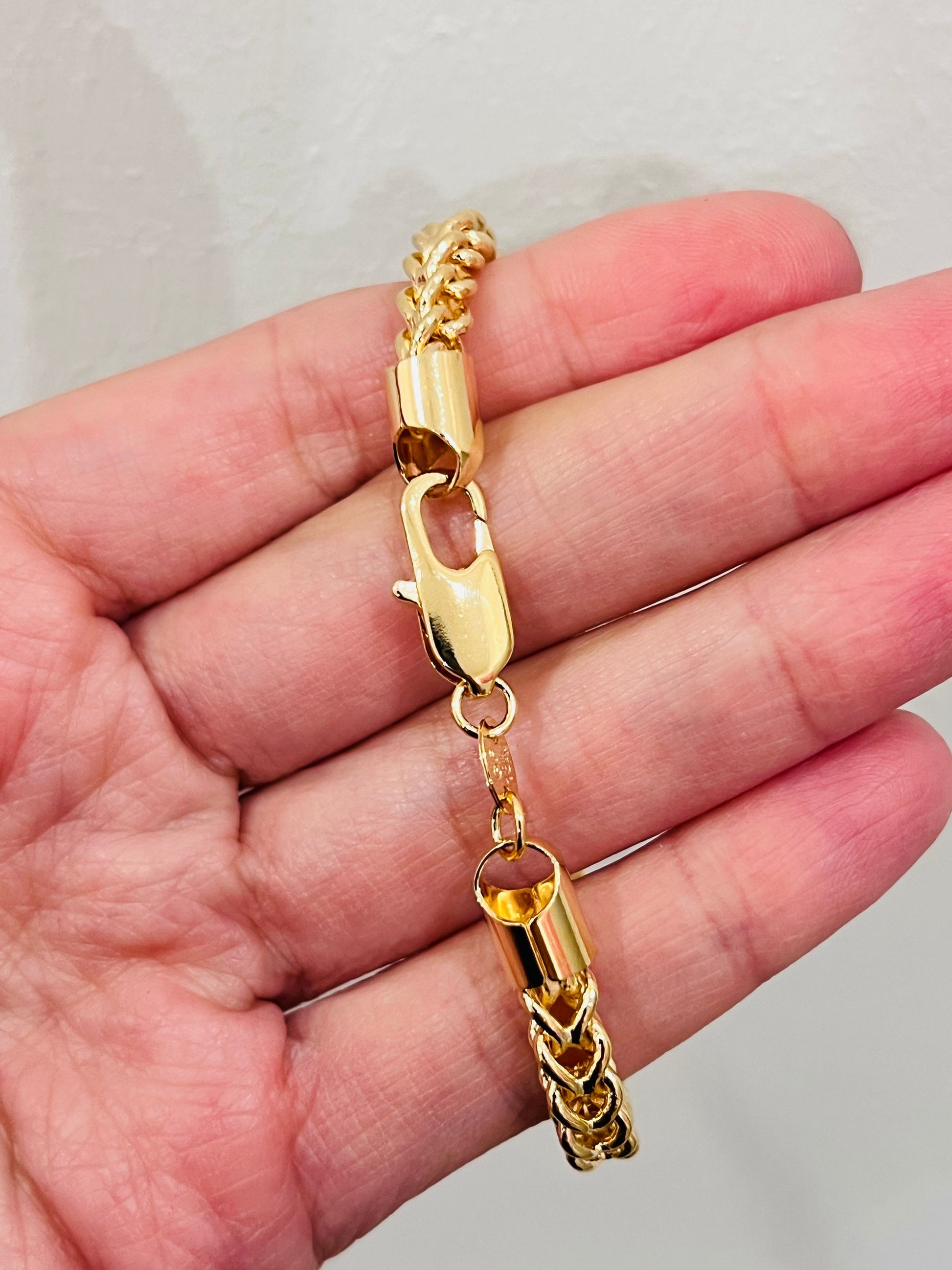 Gold Filled Bracelet, Gold Layering Bracelet, Gold Chain Bracelet, Bracelet 18kt, Chunky Chain Bracelet, Gift for Her, Layering Bracelet,