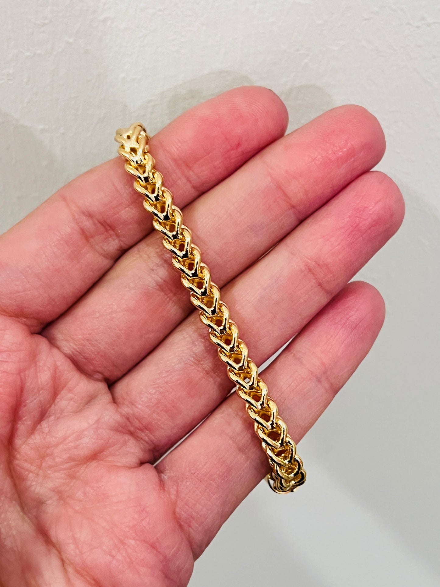 Gold Filled Bracelet, Gold Layering Bracelet, Gold Chain Bracelet, Bracelet 18kt, Chunky Chain Bracelet, Gift for Her, Layering Bracelet,